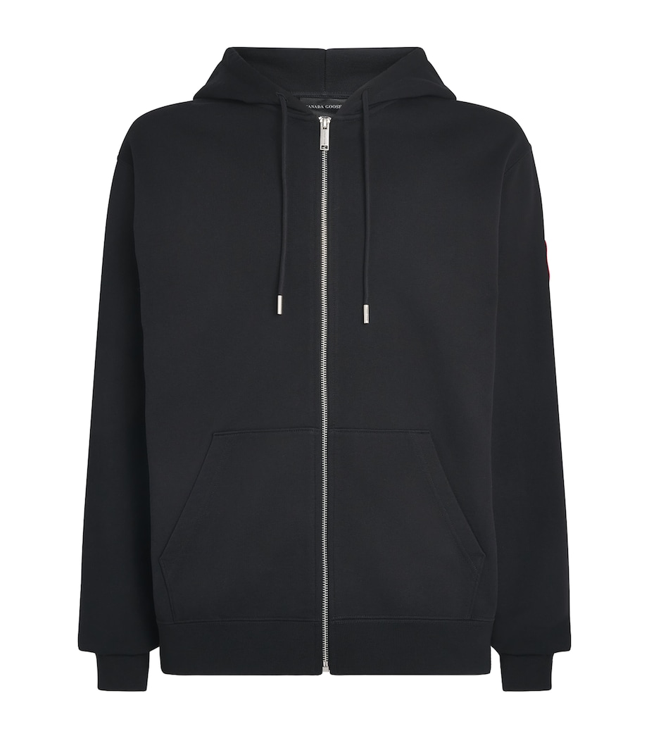 Canada Goose Mens Organic Cotton Loon Hoodie Black Image 1