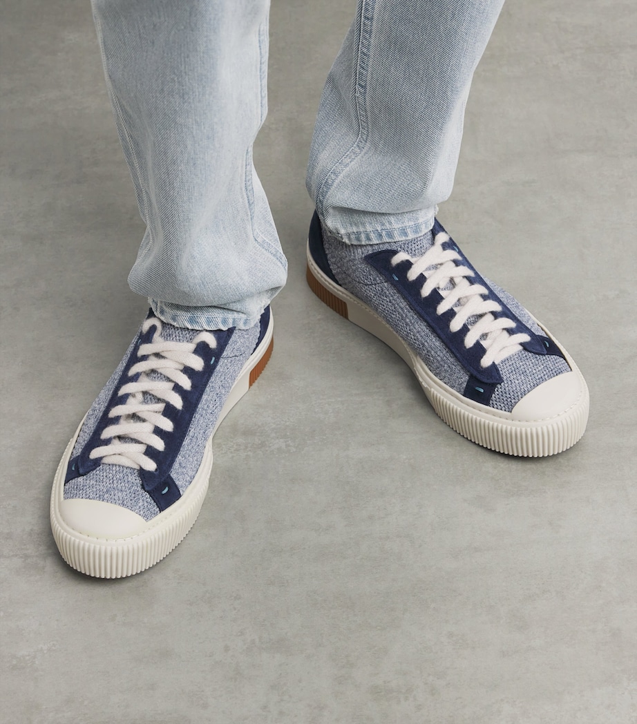 Knitted Tennis Sneakers BLU Image 2