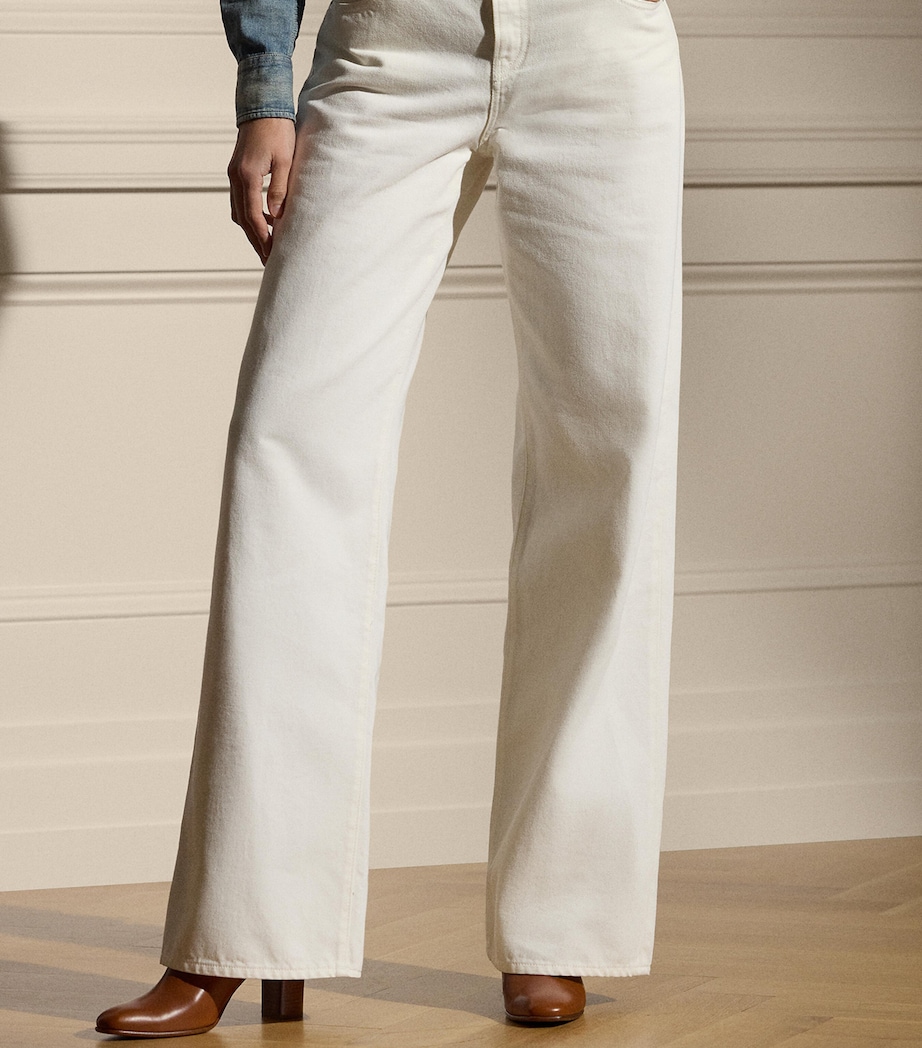 Mercer Wide-Leg Mid-Rise Jeans GLACIAL WHITE Image 3