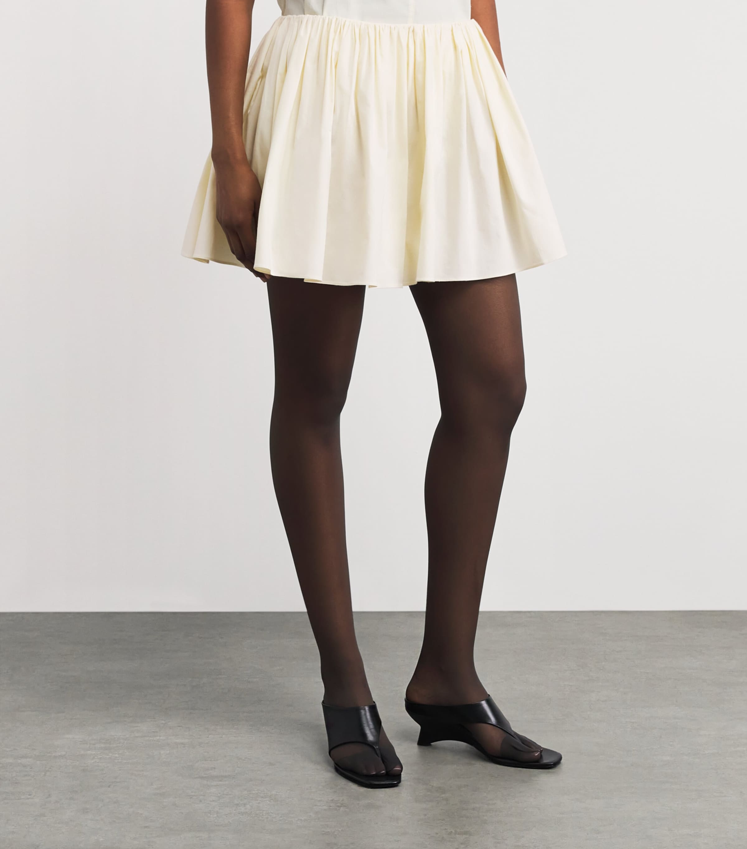 Brandon Maxwell Womens The Hadley Mini Skirt Butter Yellow Image 4