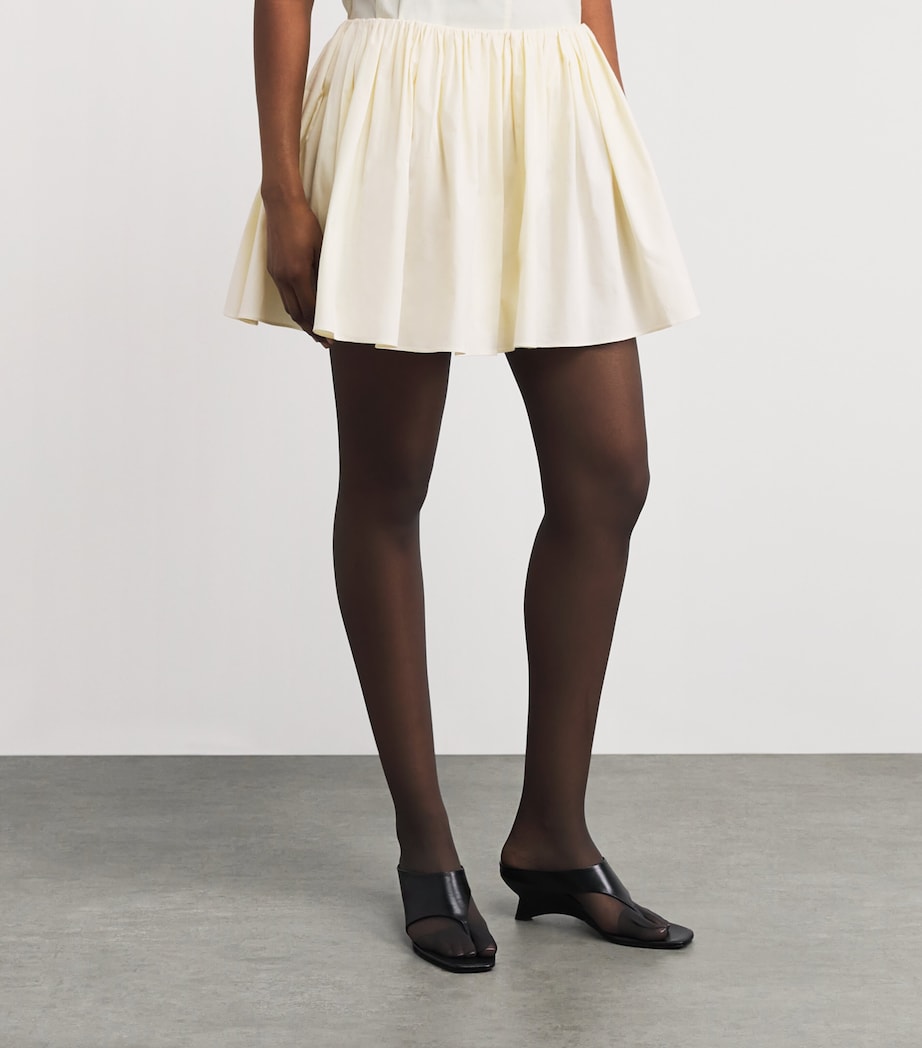 Brandon Maxwell Womens The Hadley Mini Skirt Butter Yellow Image 4
