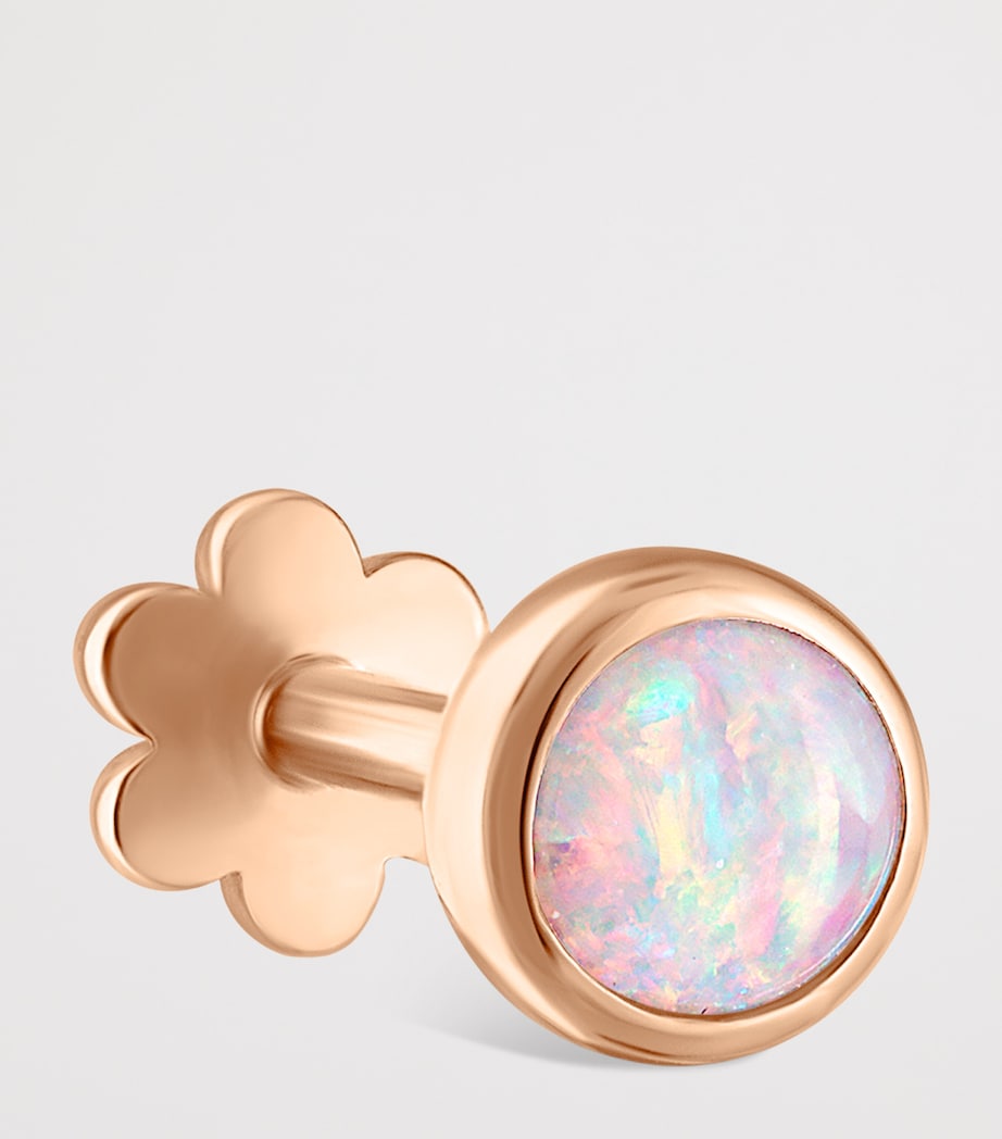 Maria Tash Opal Threaded Stud Earring (3mm) Rose Gold Image 3