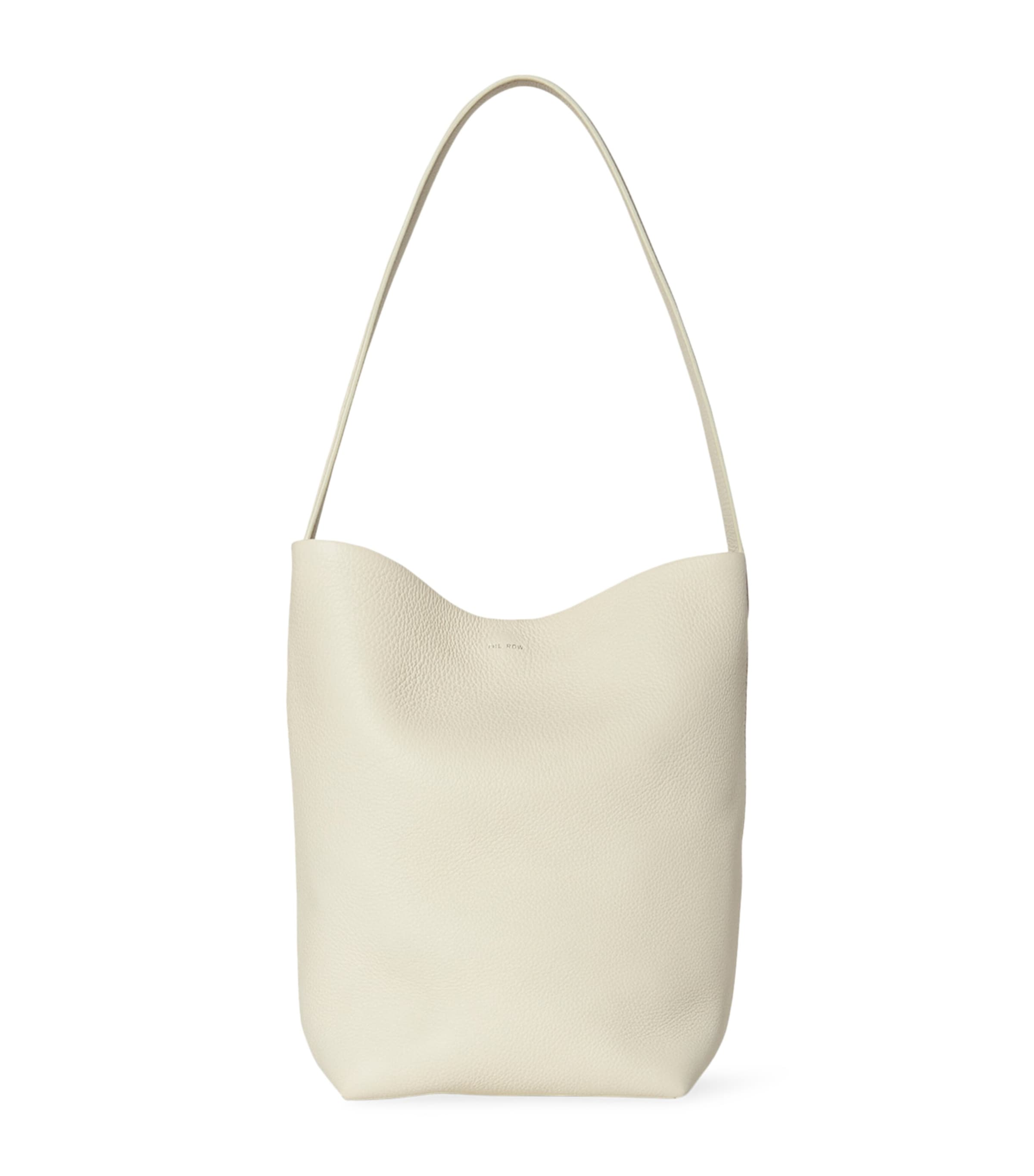 The Row Park Small Leather Tote Bag In White