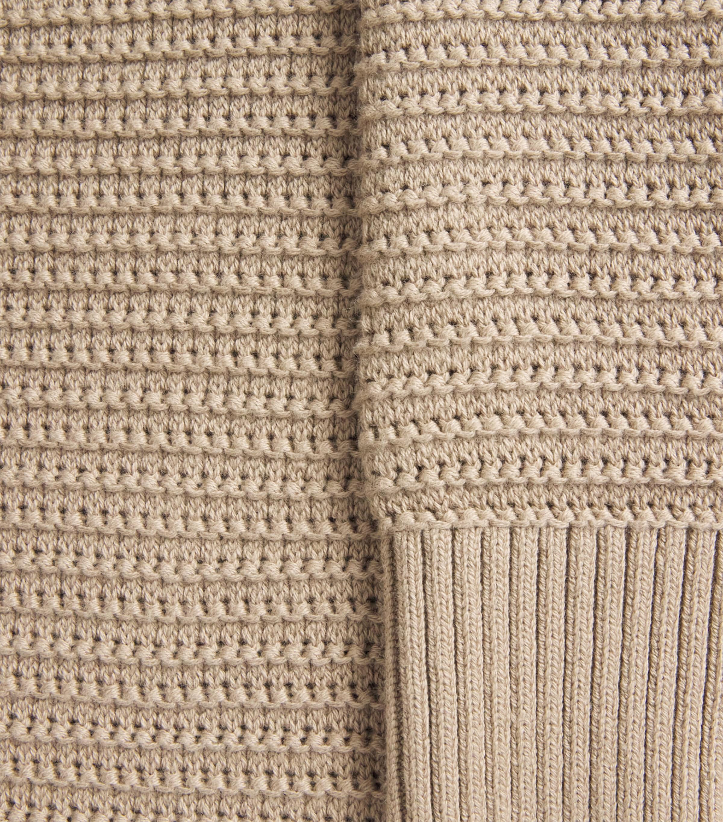 Vince Mens Cotton-Cashmere Waffle Knit Sweater Dk Pecan Image 6