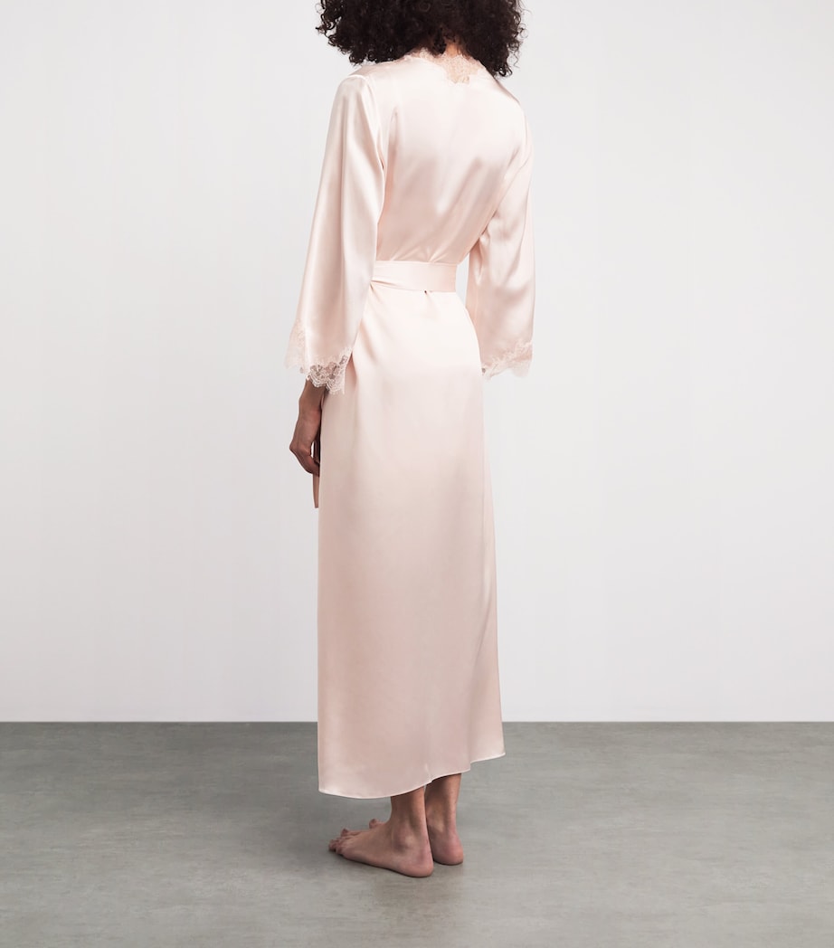 Gilda & Pearl Womens Silk In Dreams Long Robe Petale Image 5
