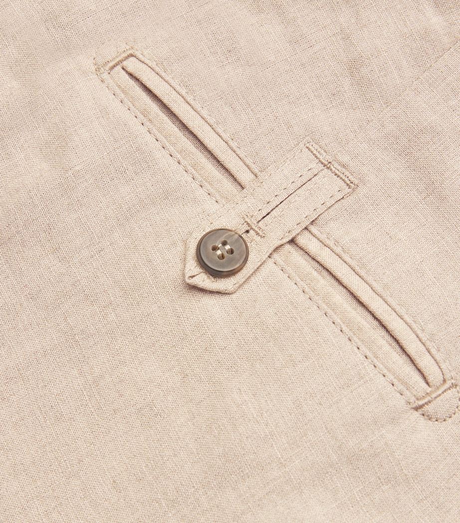 x Harrods Linen Tailored Trousers SABBIA Image 5