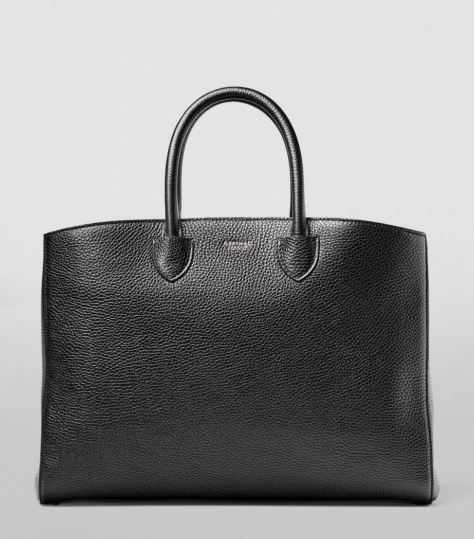 Leather Madison Tote Bag BLACK Image 4