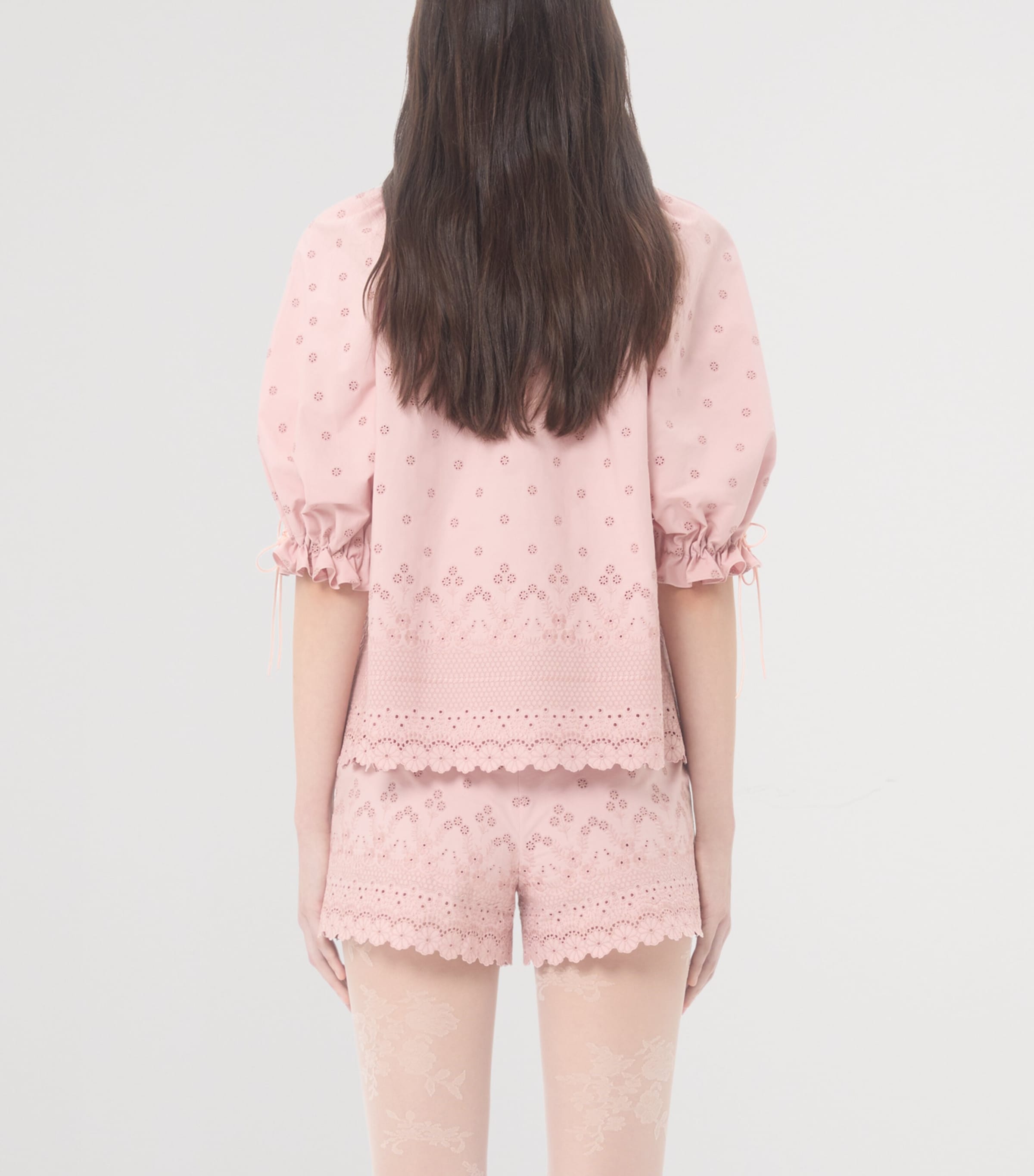 Valentino Womens Cotton Ruffled Blouse Image 4