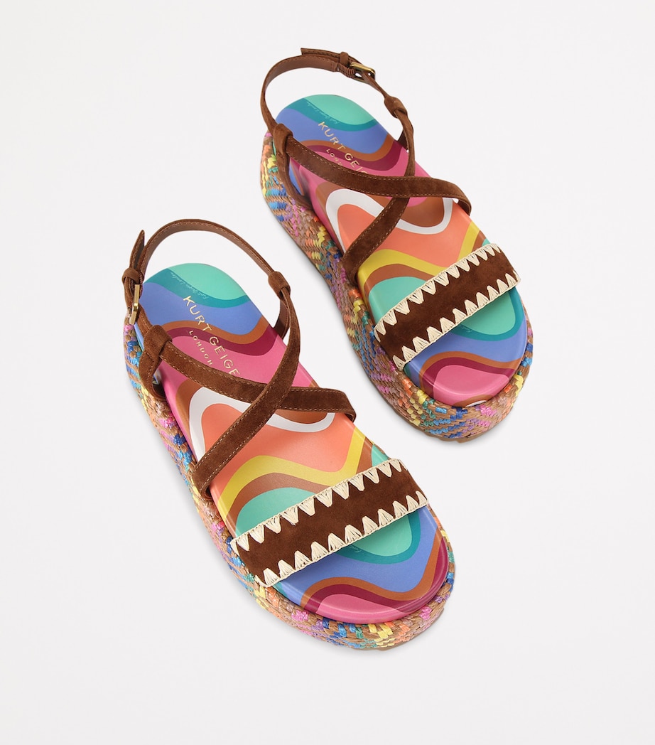 Kurt Geiger London Suede Chelsea Flatform Sandals Mult/other Image 4