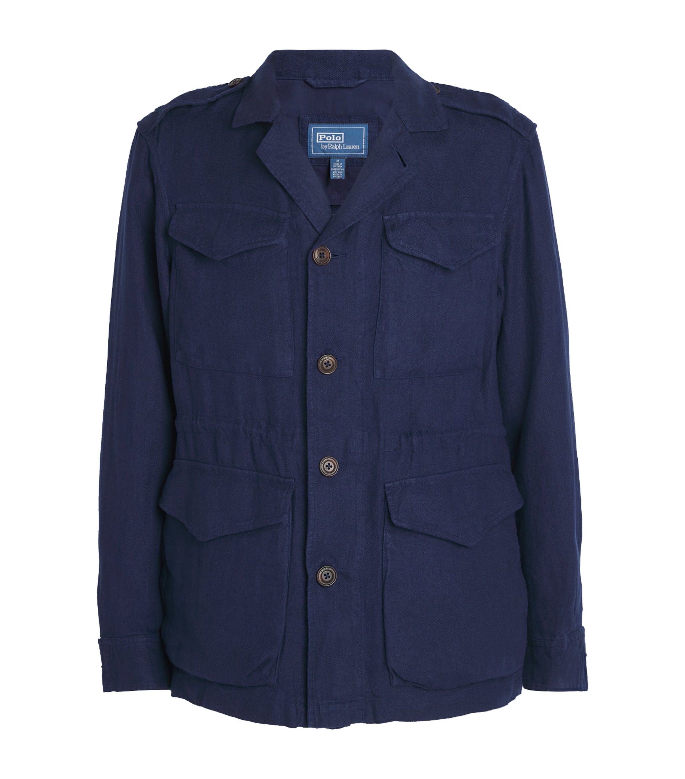 Polo Ralph Lauren Mens Linen Shirt Newport Navy Image 1