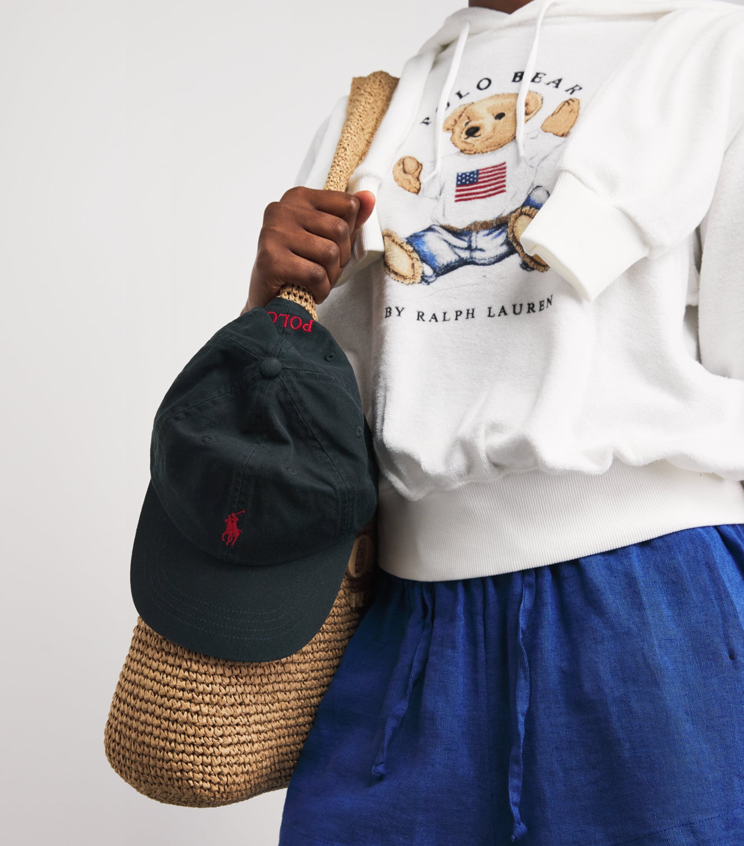 Polo Ralph Lauren Cotton Polo Pony Baseball Cap Polo Blk/ Rl Rd Image 2