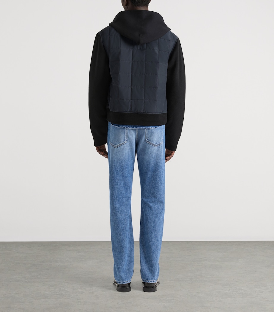 Quilted Bomber Jacket BLACK Image 4