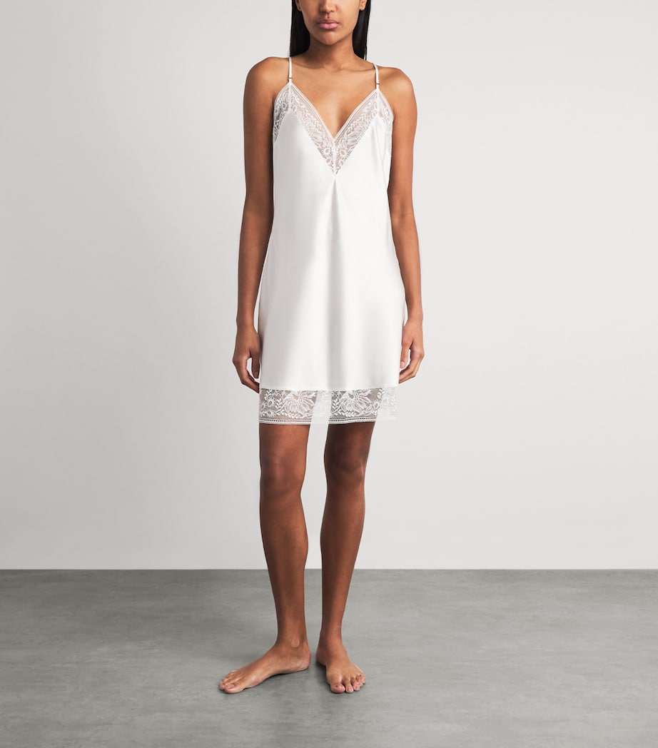 Aubade Womens Silk-Blend Midnight Whisper Nightdress Opale Image 4