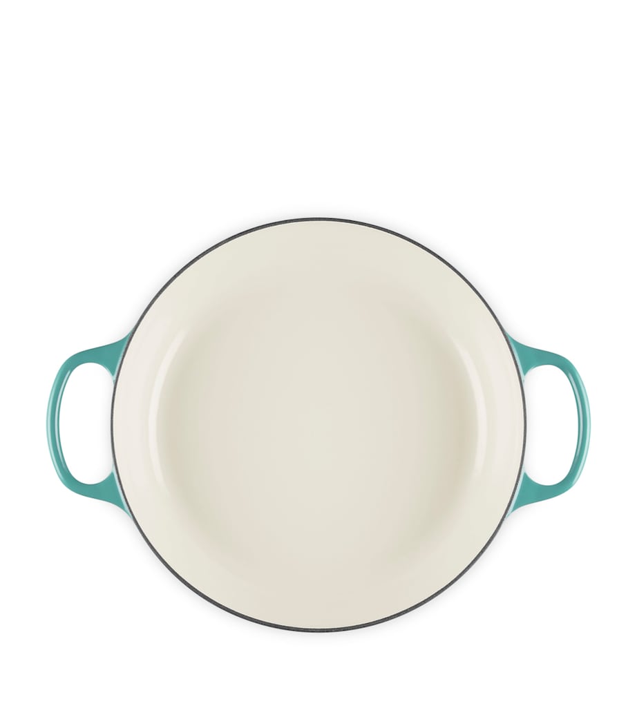 Le Creuset Cast Iron Shallow Casserole Dish (30cm) Bleu Riviera Image 4