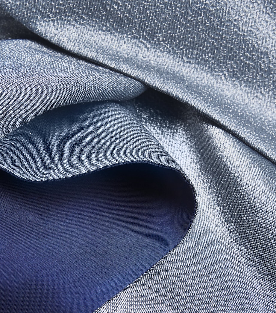 Lamé Collared Gown 39/NIGHT BLUE Image 5