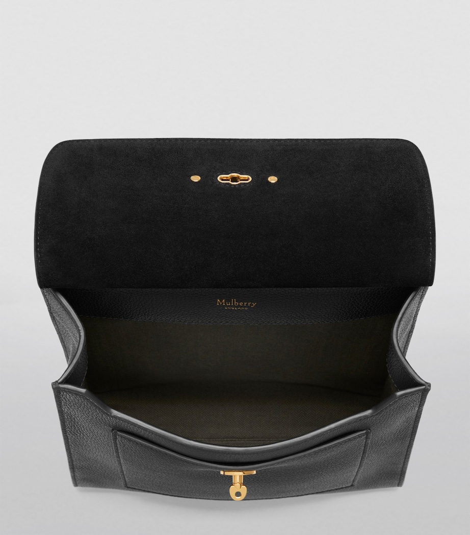 Medium Leather Antony Messenger Bag BLACK Image 5