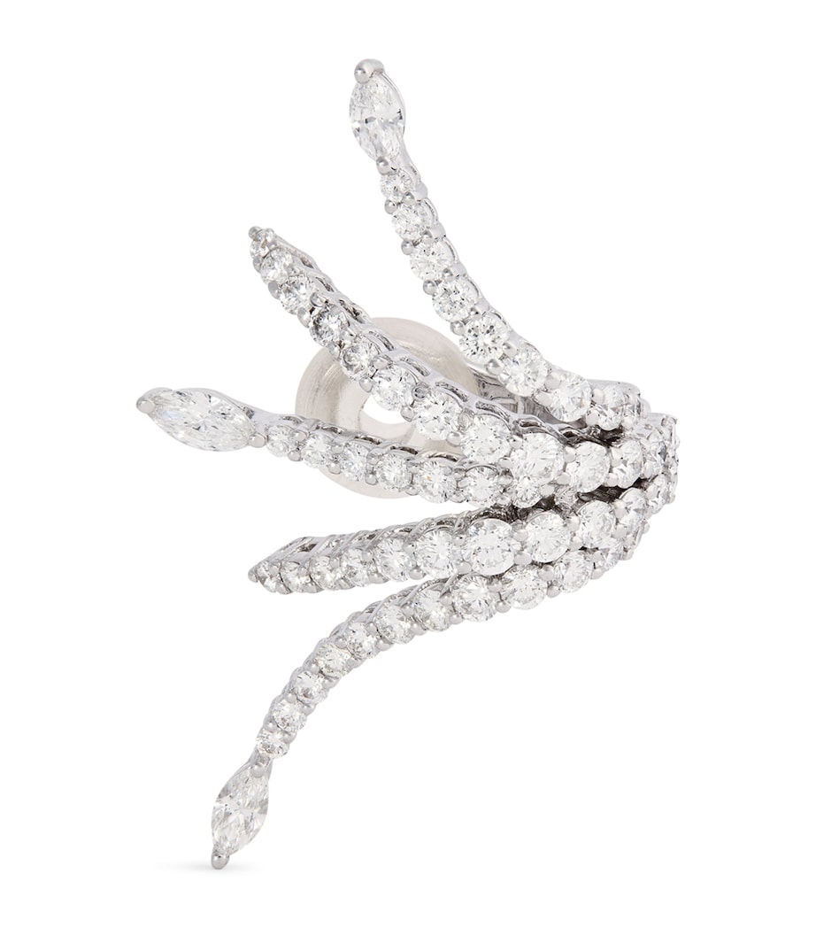 White Gold and Diamond Whisper Ear Cuff WHITE GOLD Image 1