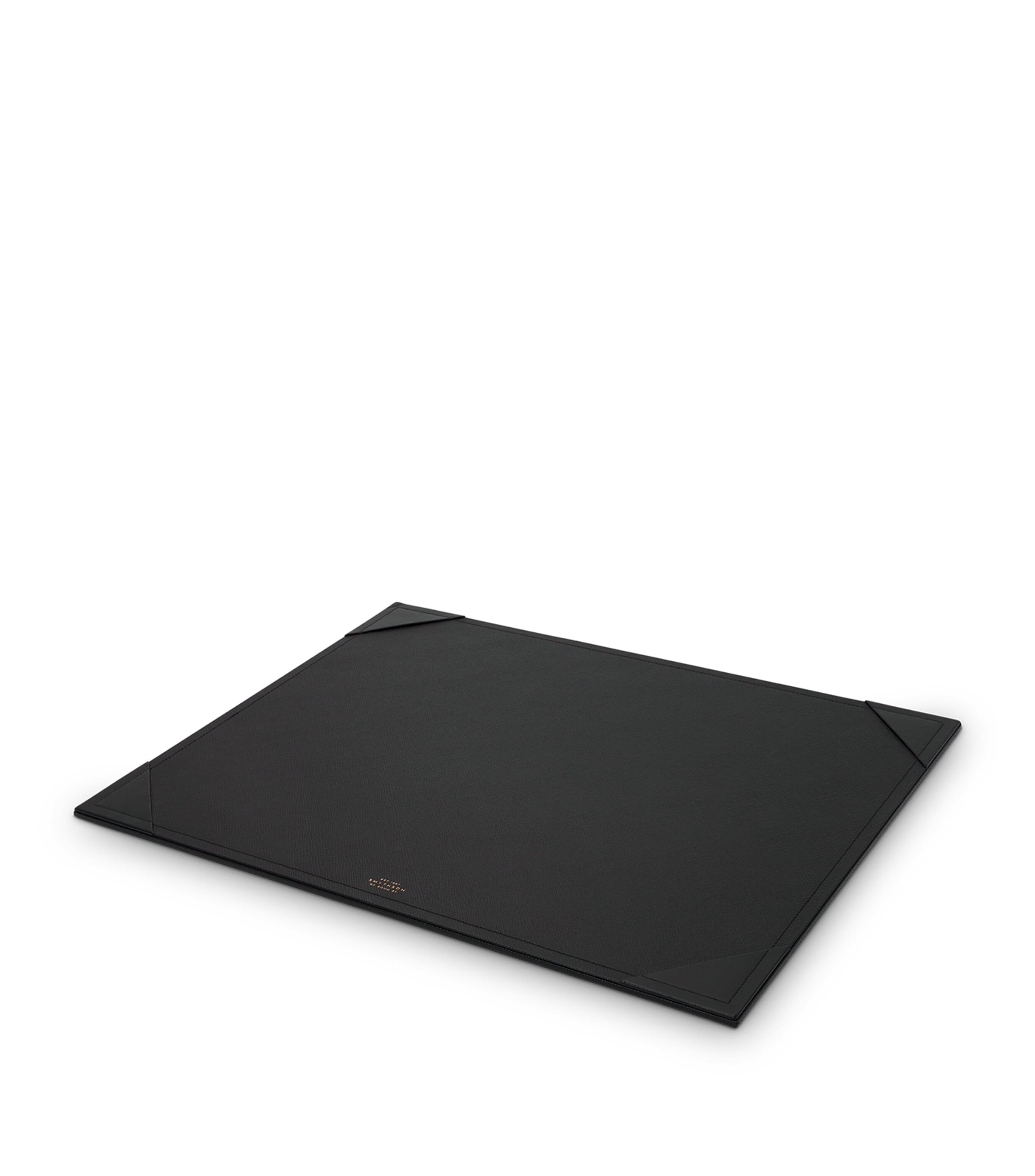 Smythson Leather Desk Mat Black Image 2