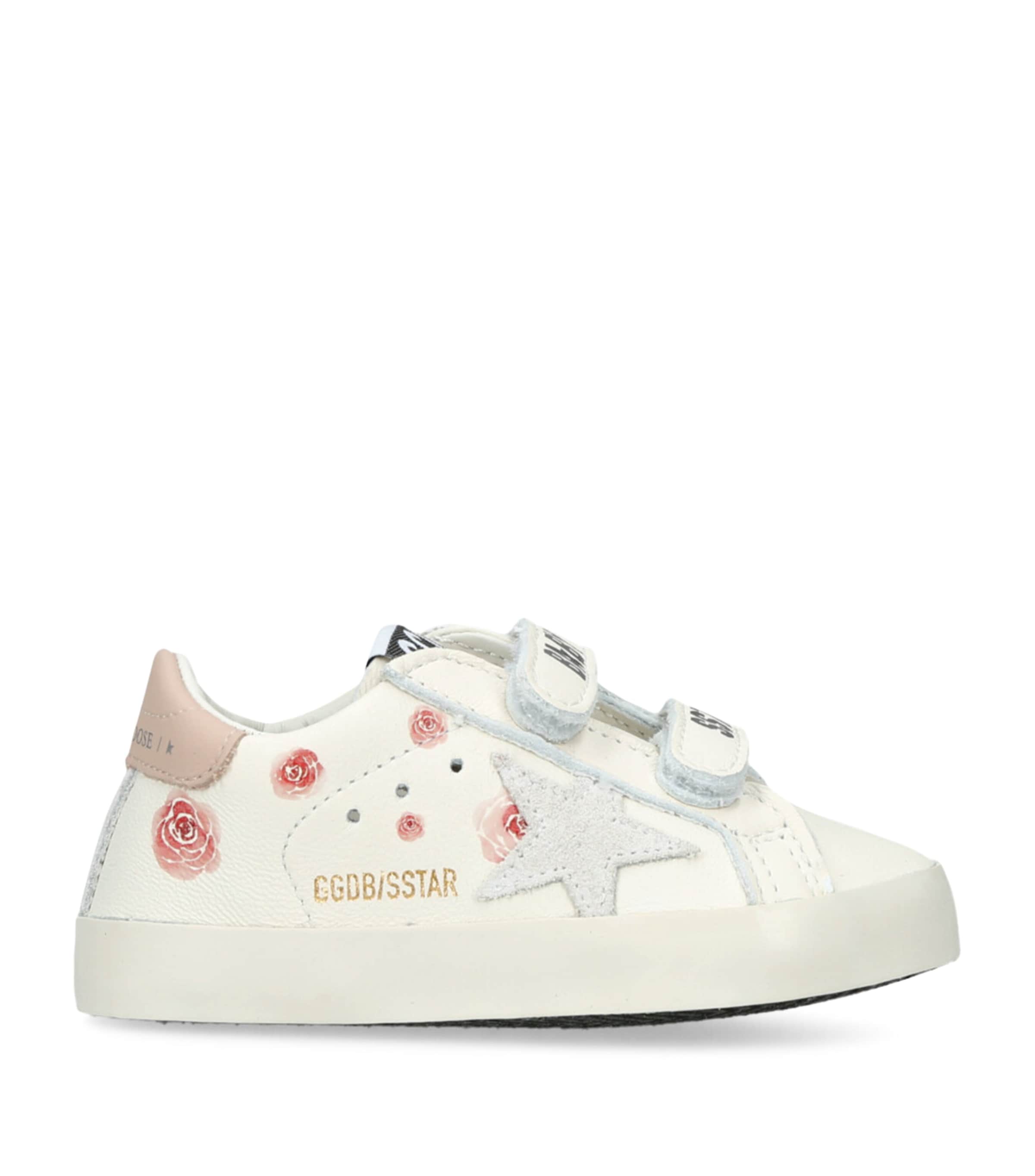 Golden Goose Leather Baby School Sneakers Cream Comb Image 1