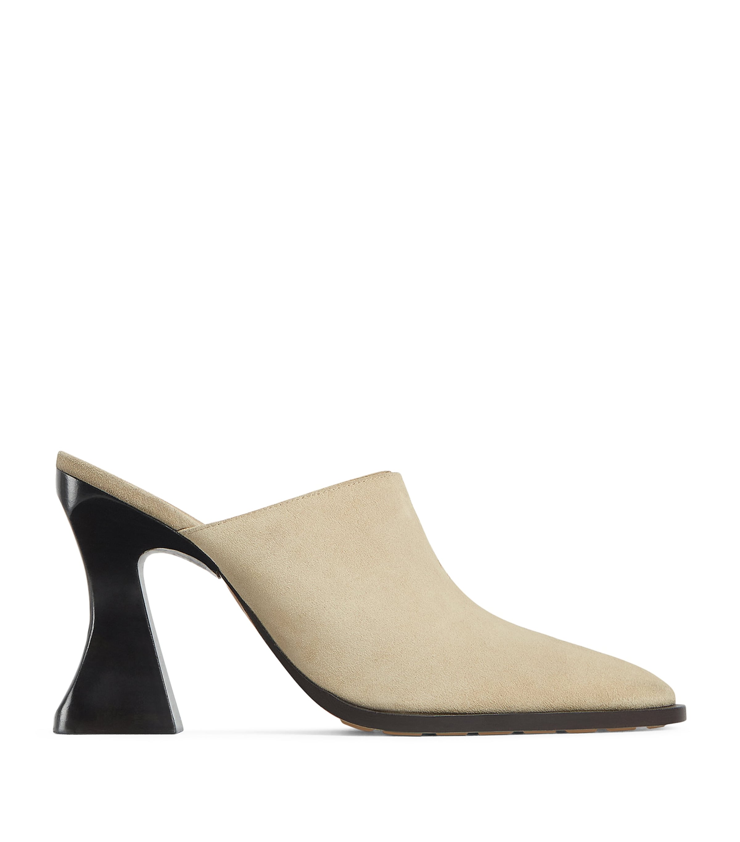 Bottega Veneta Neutral Suede Cha-Cha Heeled Mules 100 | Harrods QA