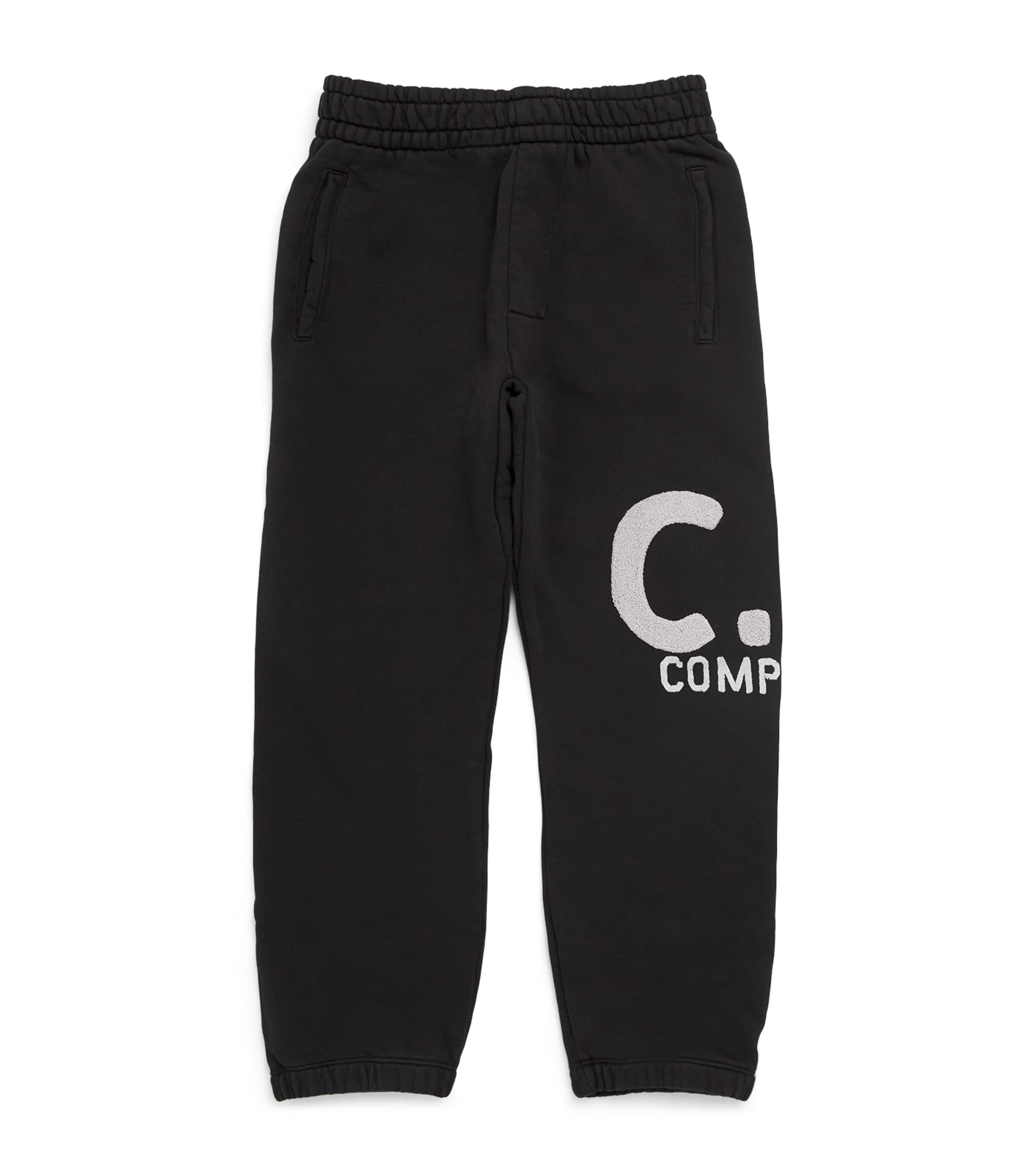 C.p. Company C. P. Company Kids Cotton Logo Sweatpants (4-14 Years) In Black