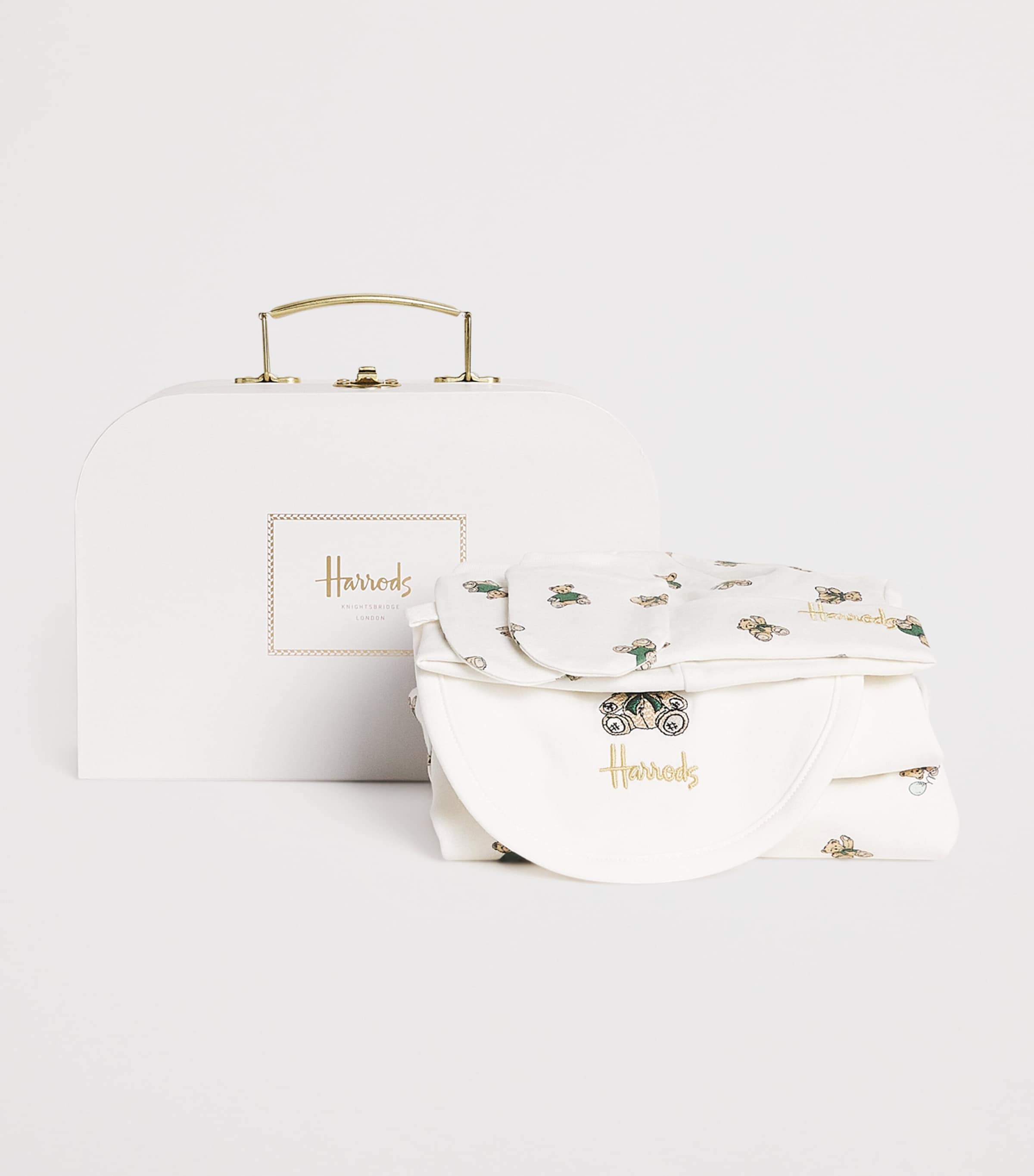 Pima Cotton Bear Baby Gift Set (0-18 Months) IVORY Image 3