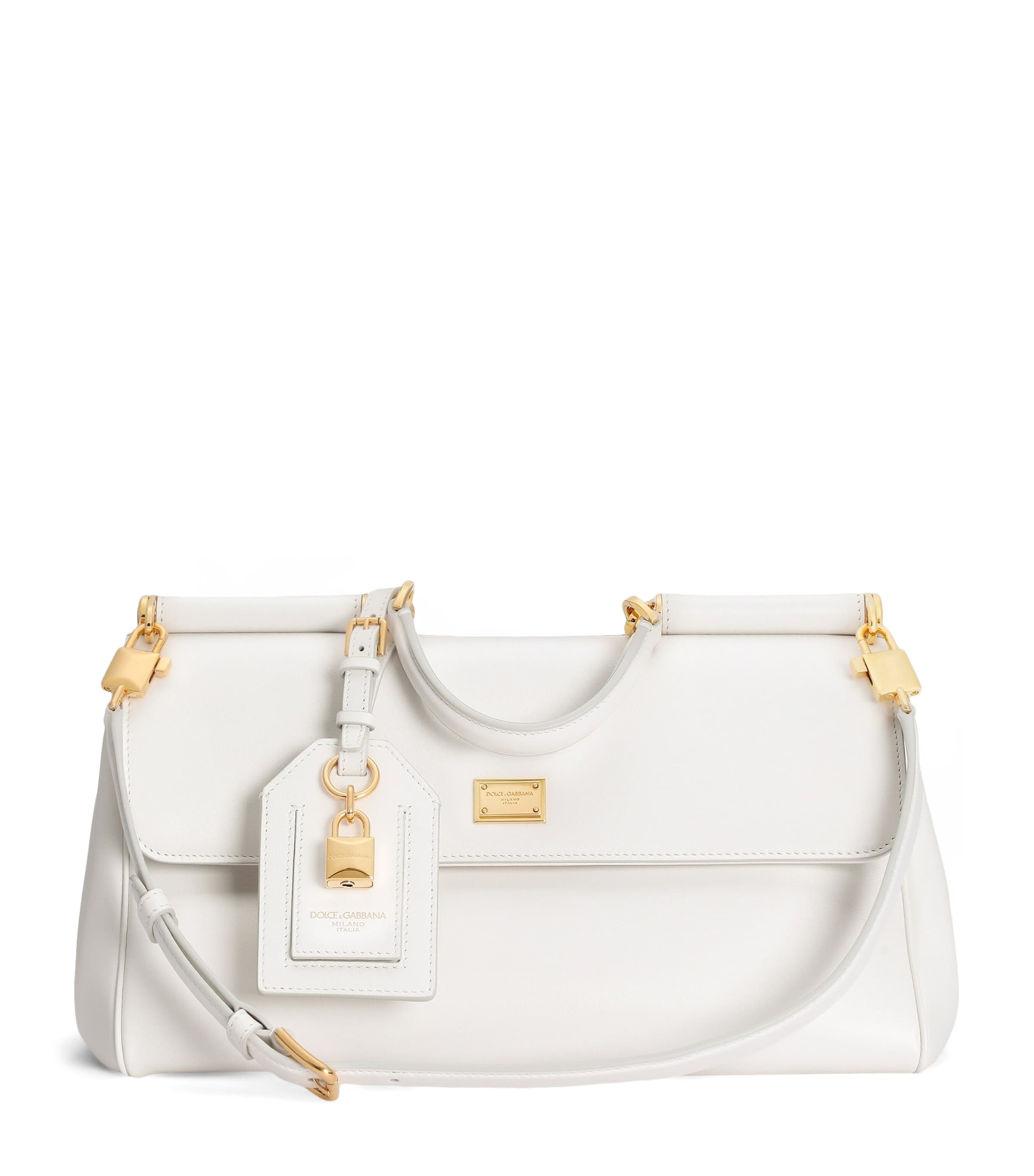 Dolce&Gabbana Leather My Sicily Top-Handle Bag Natural White Image 1