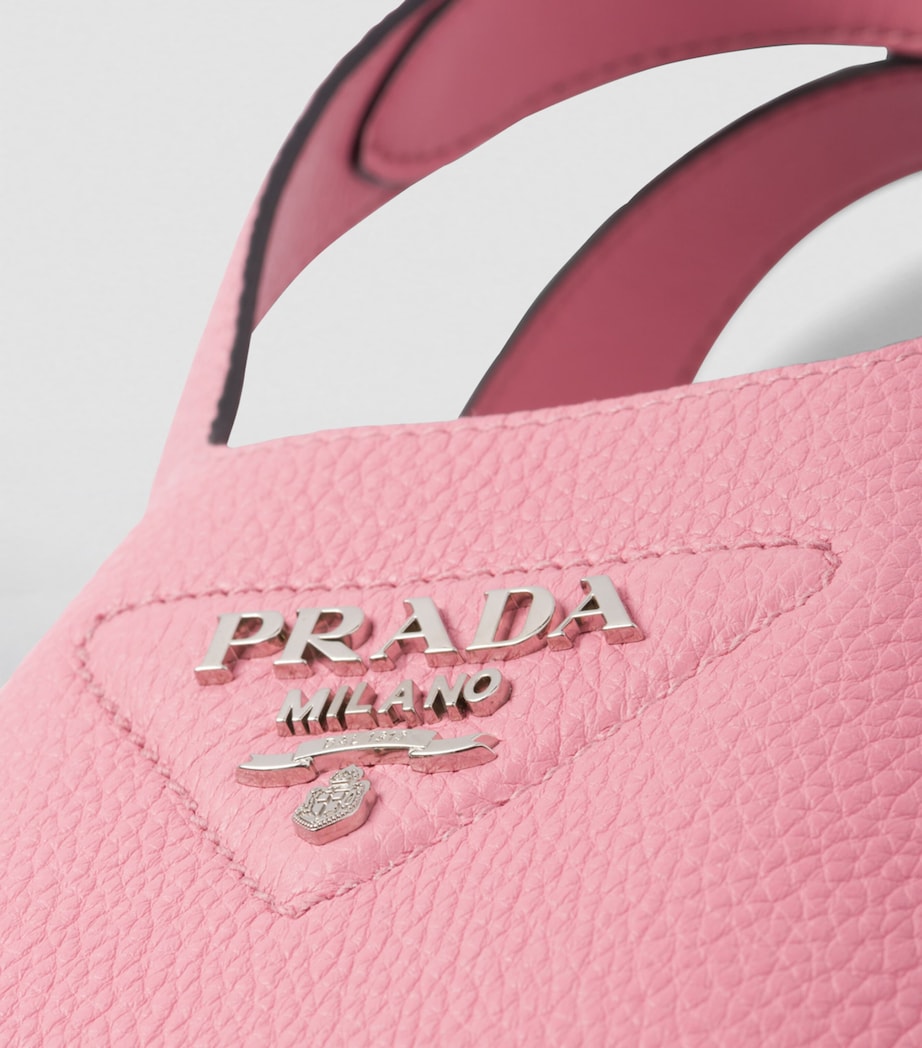 Mini Leather Bucket Bag F02YN Image 7