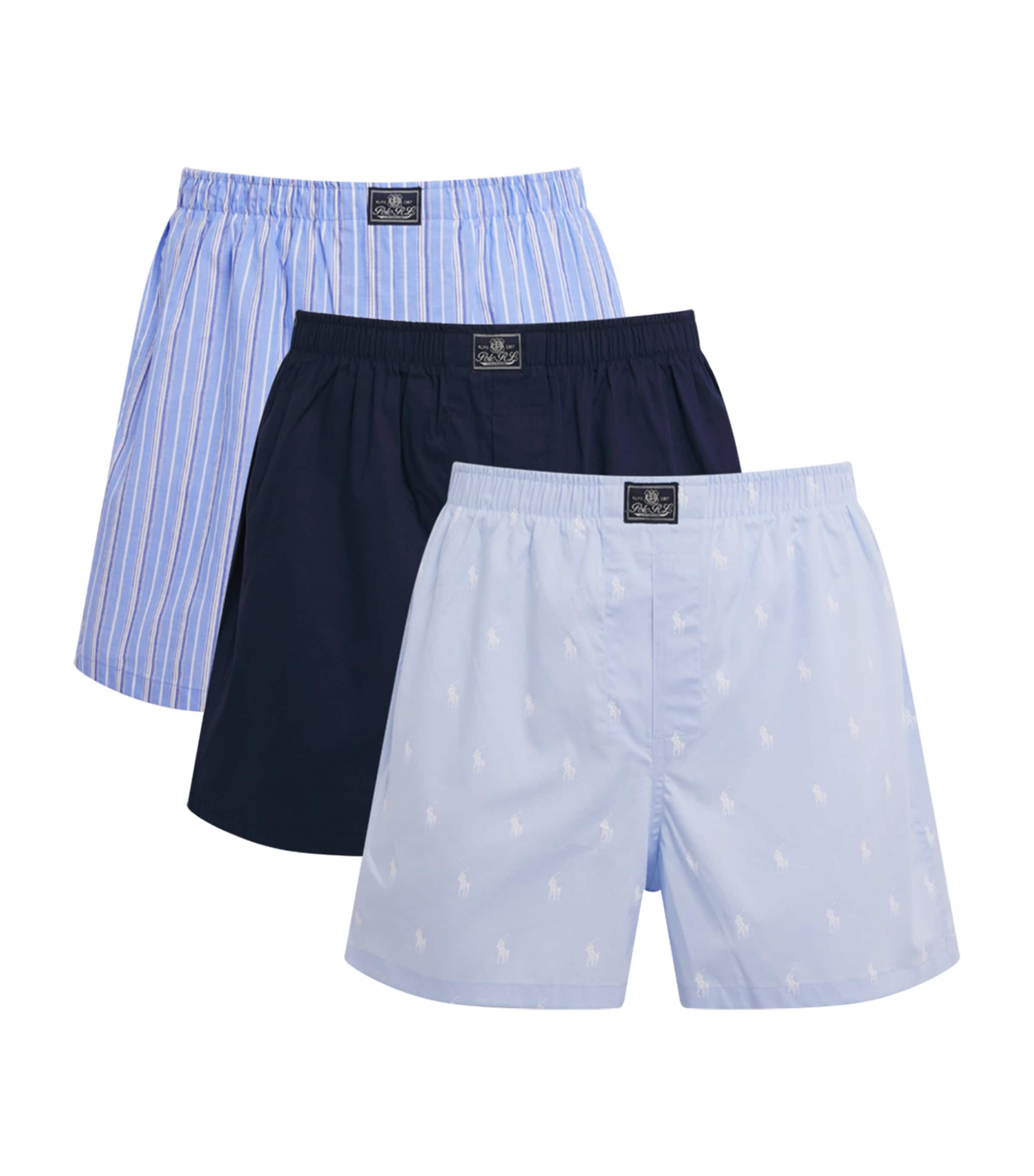 Polo Ralph Lauren Classic Cotton Boxer Shorts In Blue