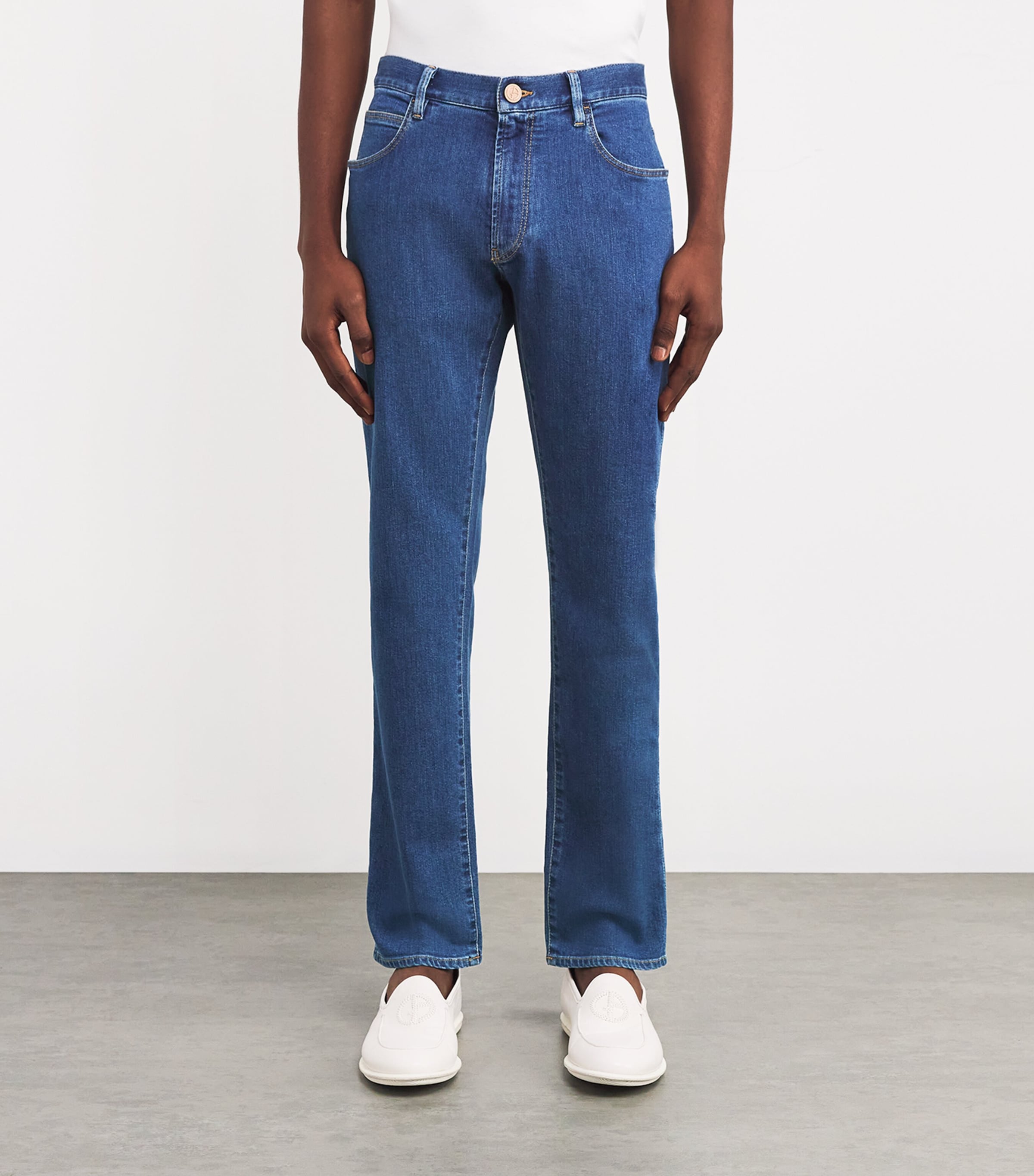 Stretch-Cotton Straight Jeans MB002 Image 3