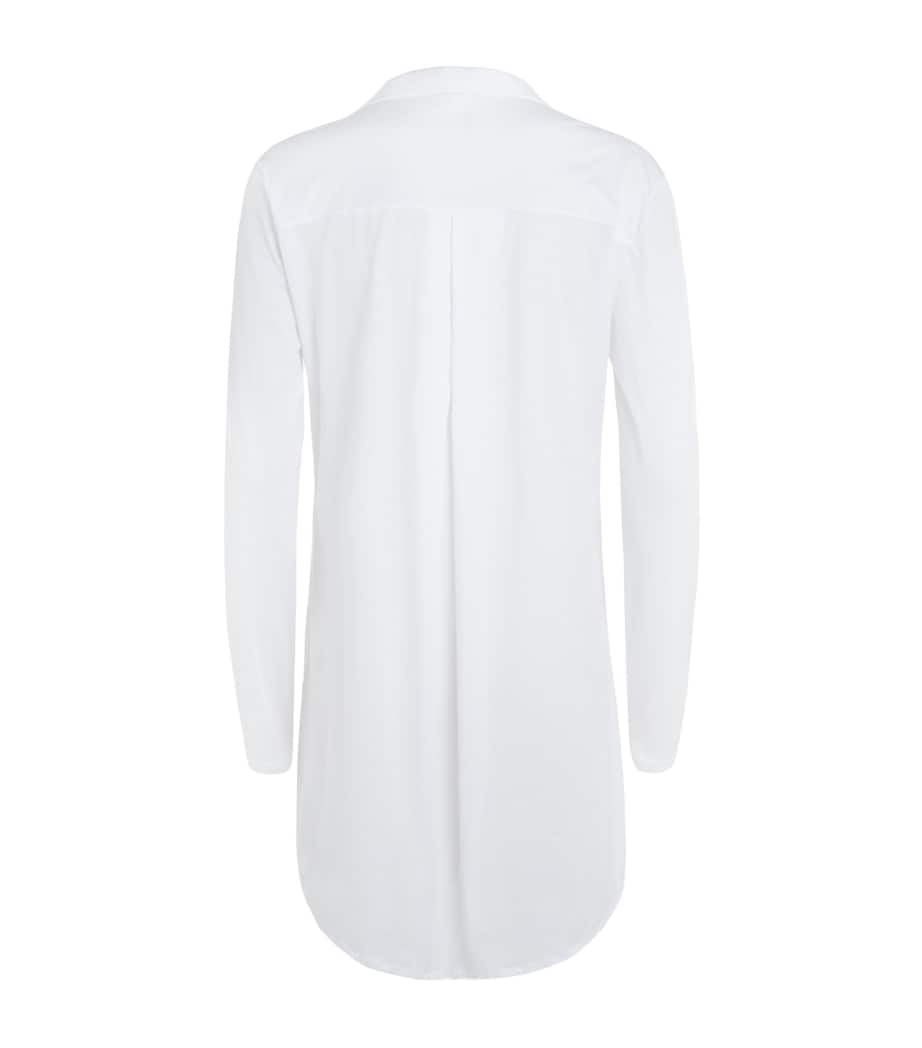 Cotton Deluxe Boyfriend Nightshirt WHITE Image 3