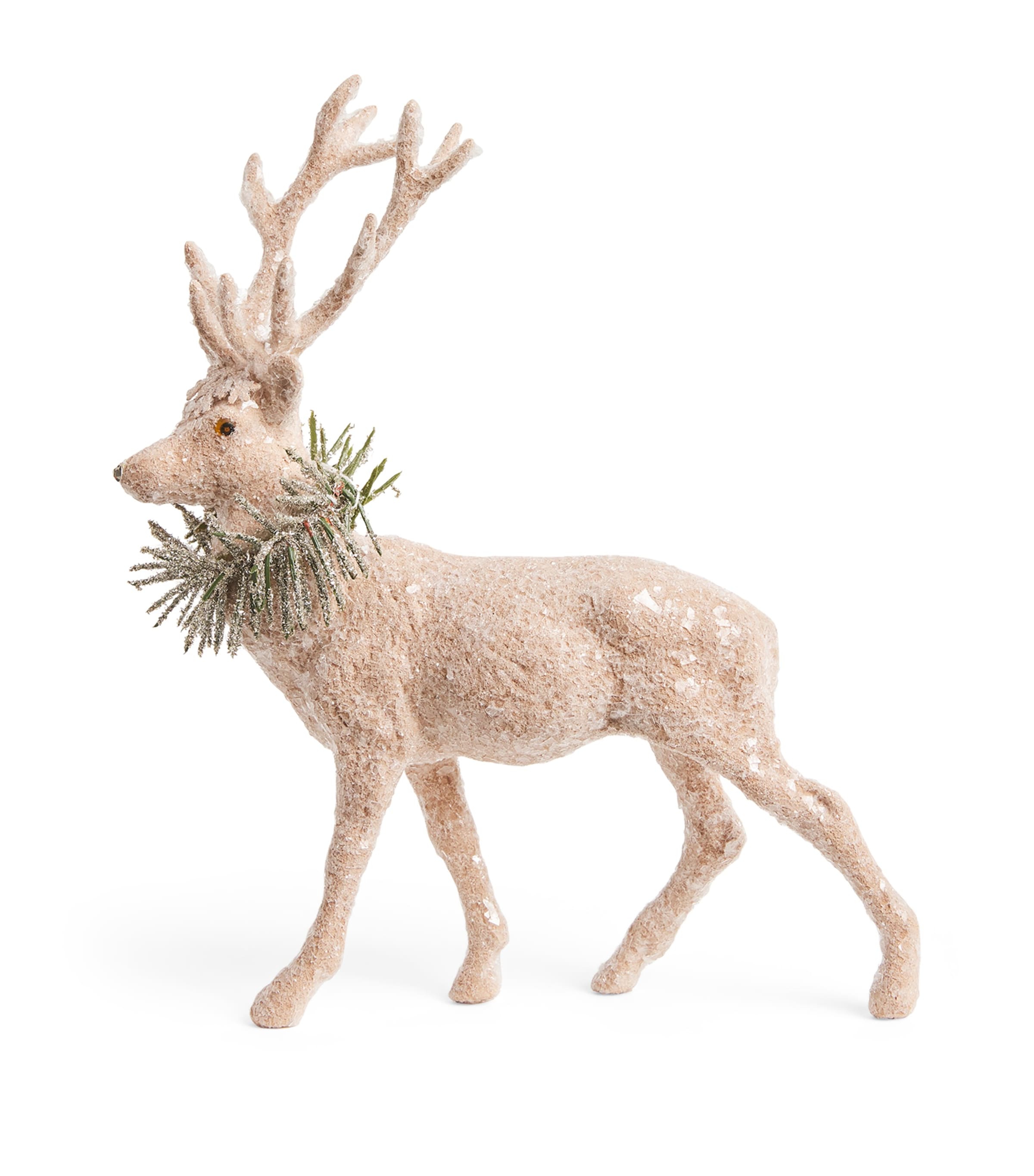 Harrods Glitter Rudy Reindeer Ornament In Pink