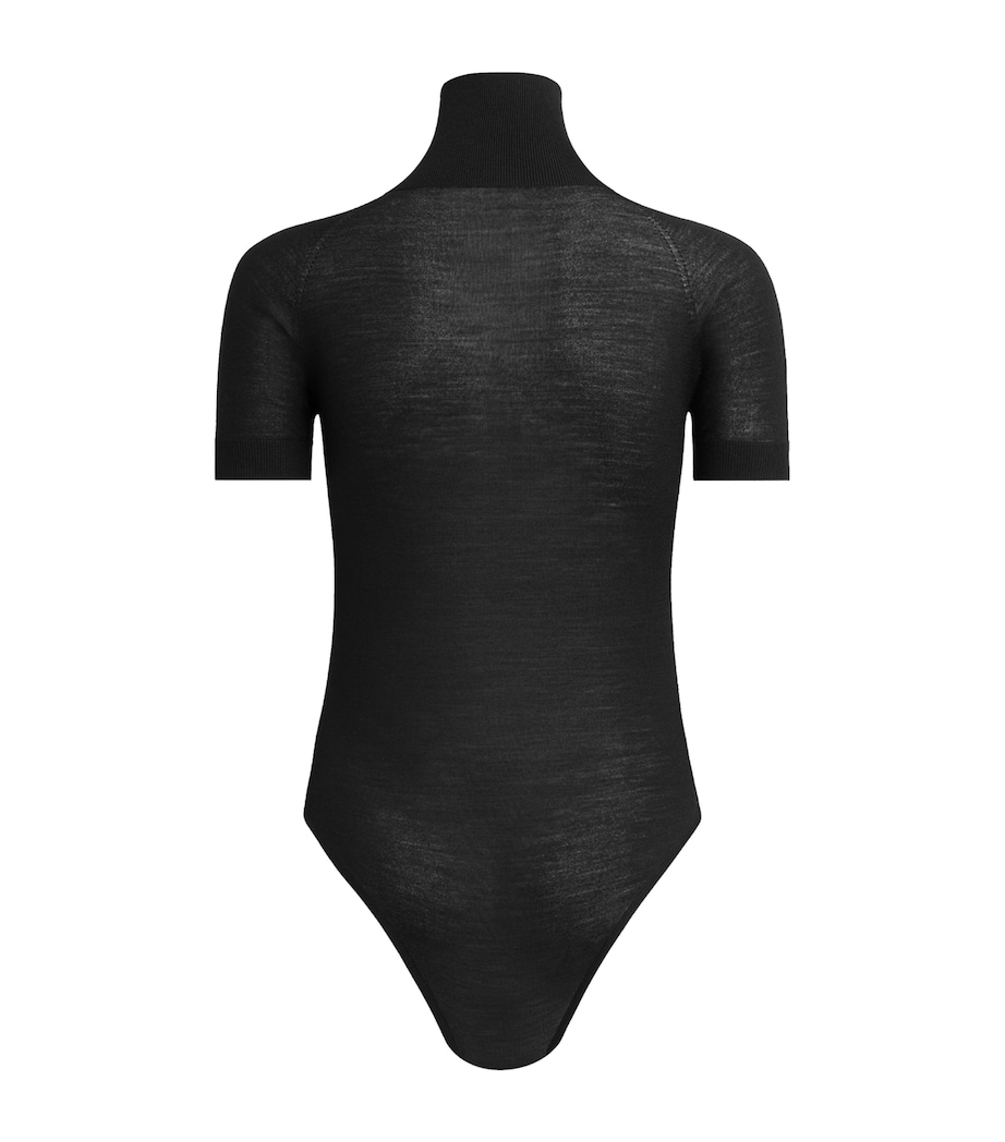 Wool Short-Sleeve Bodysuit NOIR ALAIA Image 5