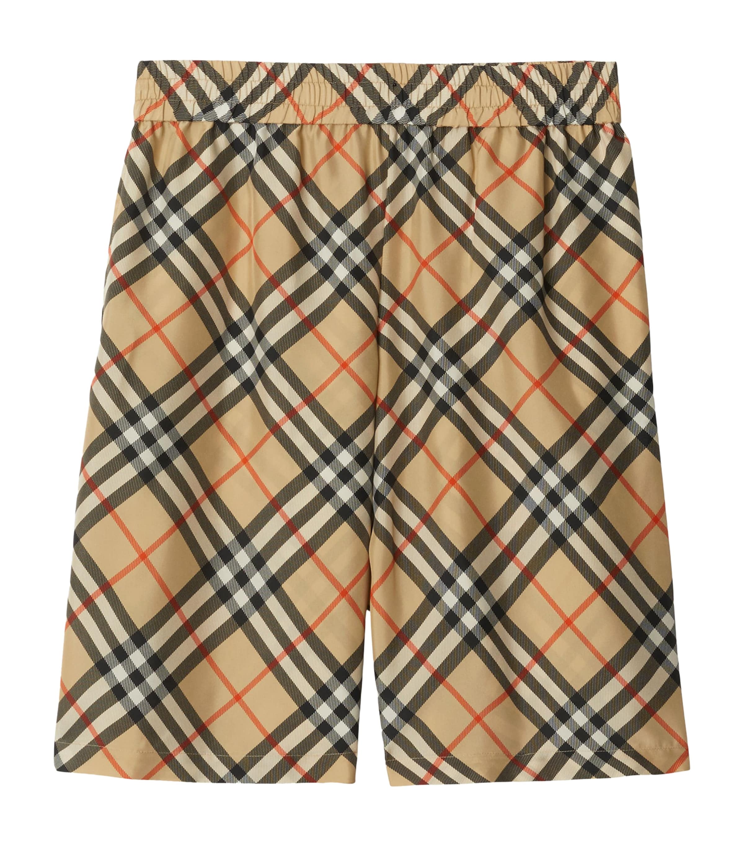 Silk Check Shorts SAND IP CHECK Image 1
