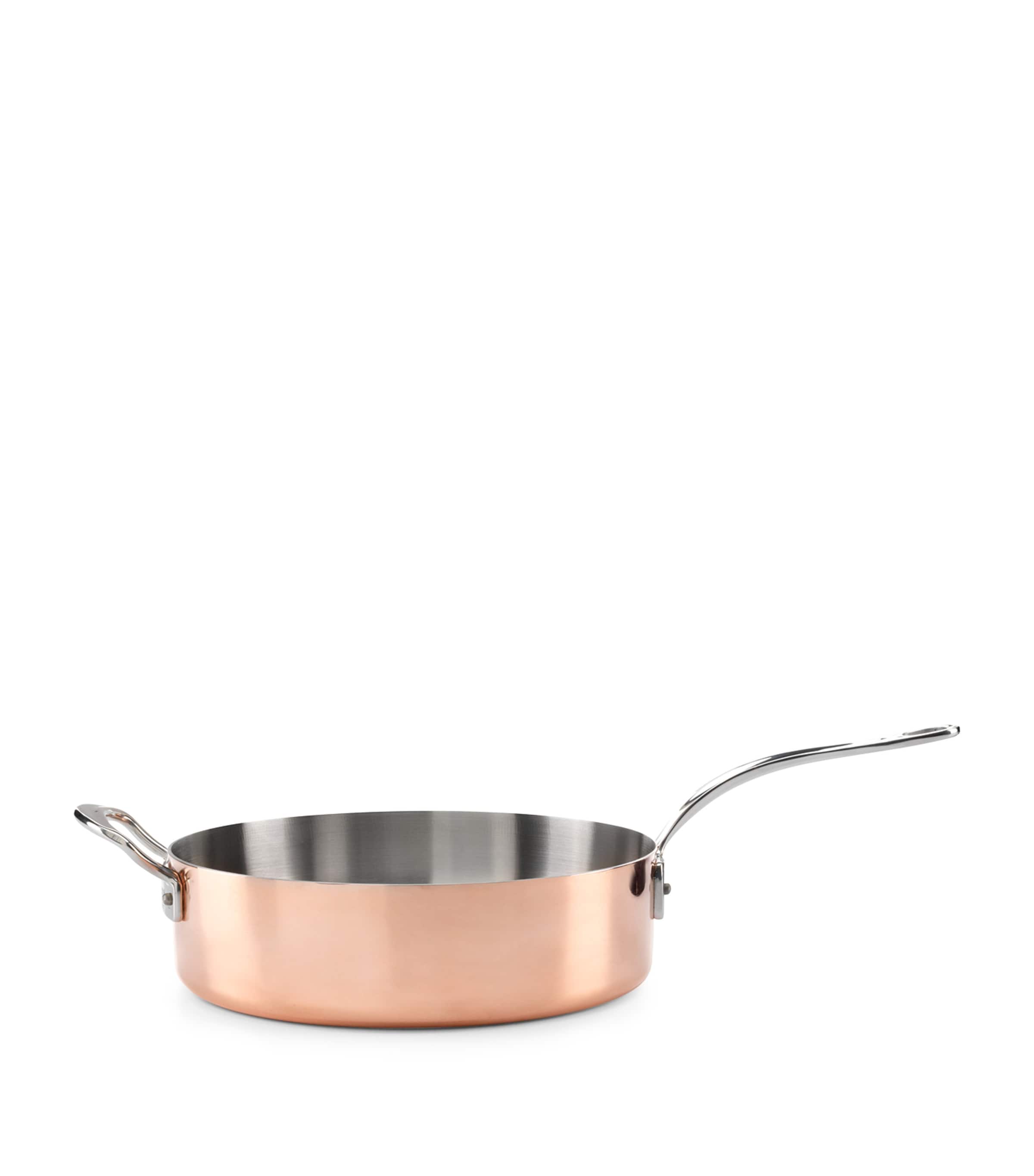 Samuel Groves Copper Clad Sauté Pan With Lid In Brown