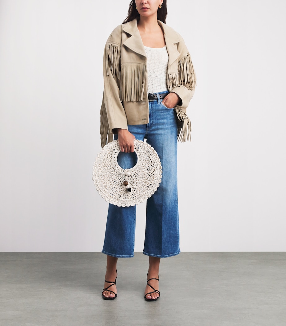PAIGE Womens Etoile Pointelle Top Ivory Image 2
