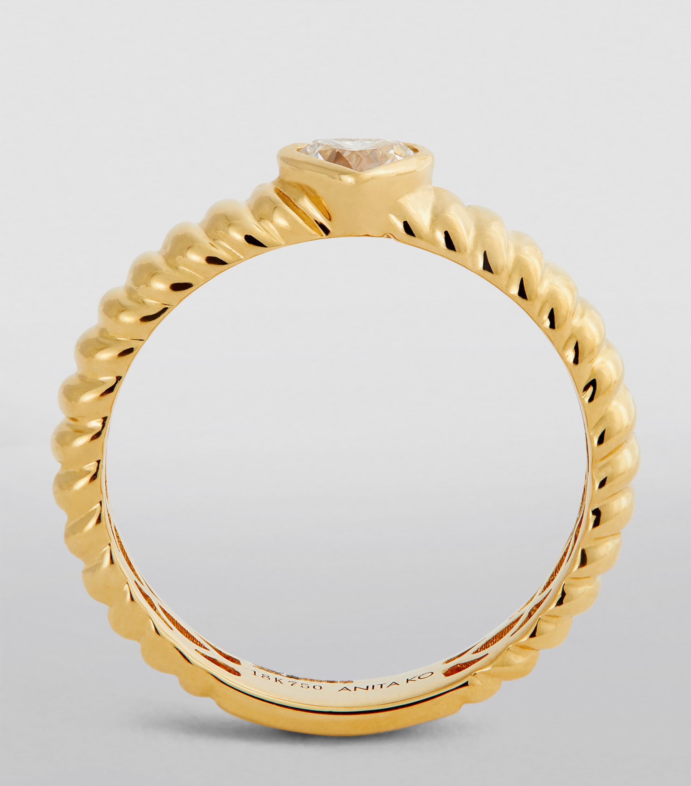 Yellow Gold and Diamond Zoe Ring YELLOW GOLD Image 2