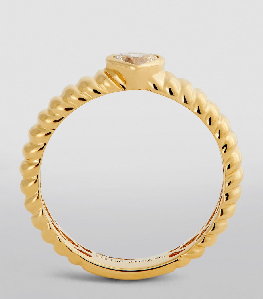 Yellow Gold and Diamond Zoe Ring YELLOW GOLD Image 2