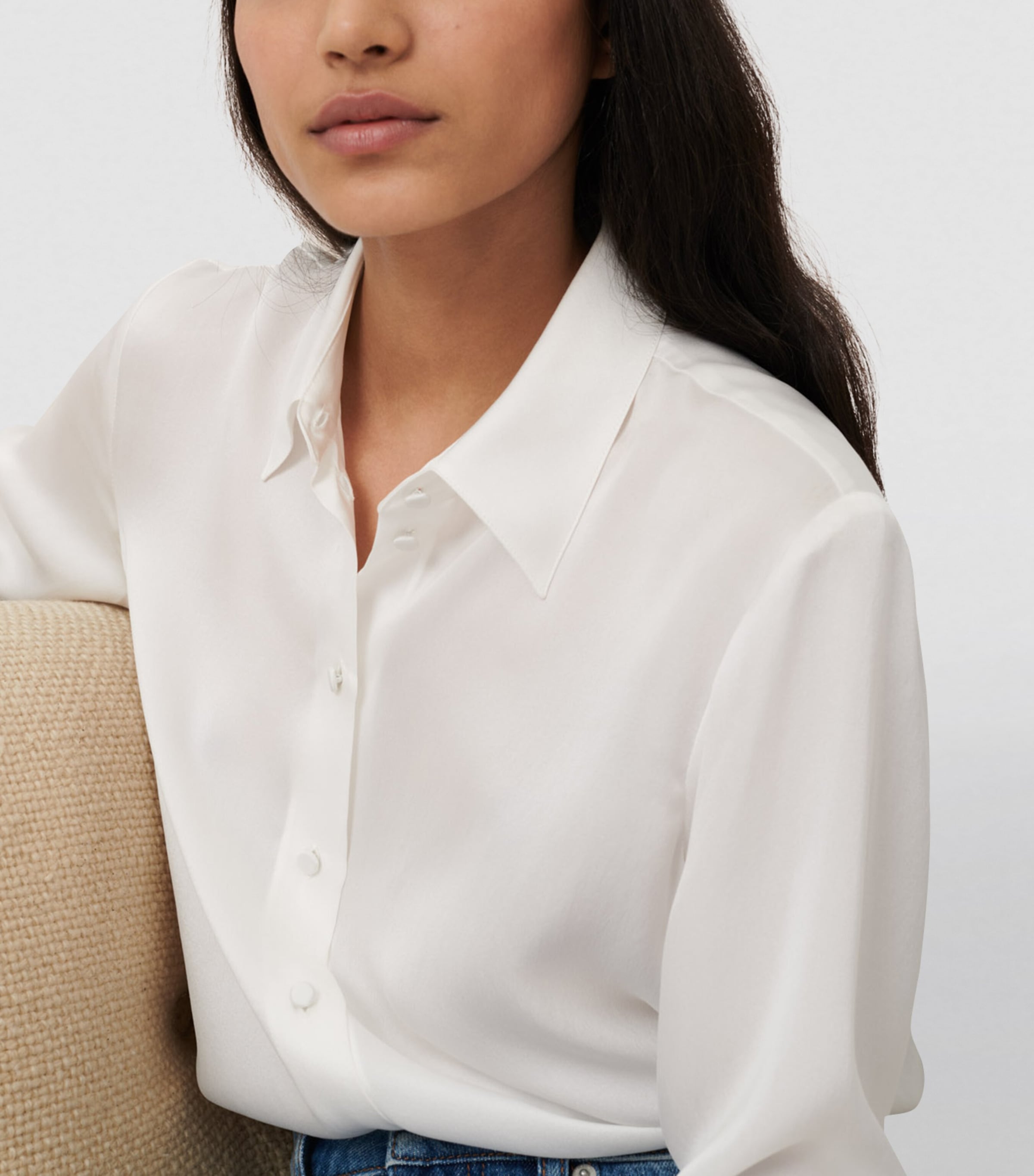 Silk Shirt WHITE Image 5