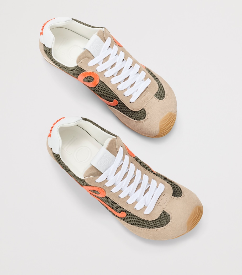 LOEWE Mesh Ballet Runner 2.0 Sneakers Khaki Green/orange Image 4
