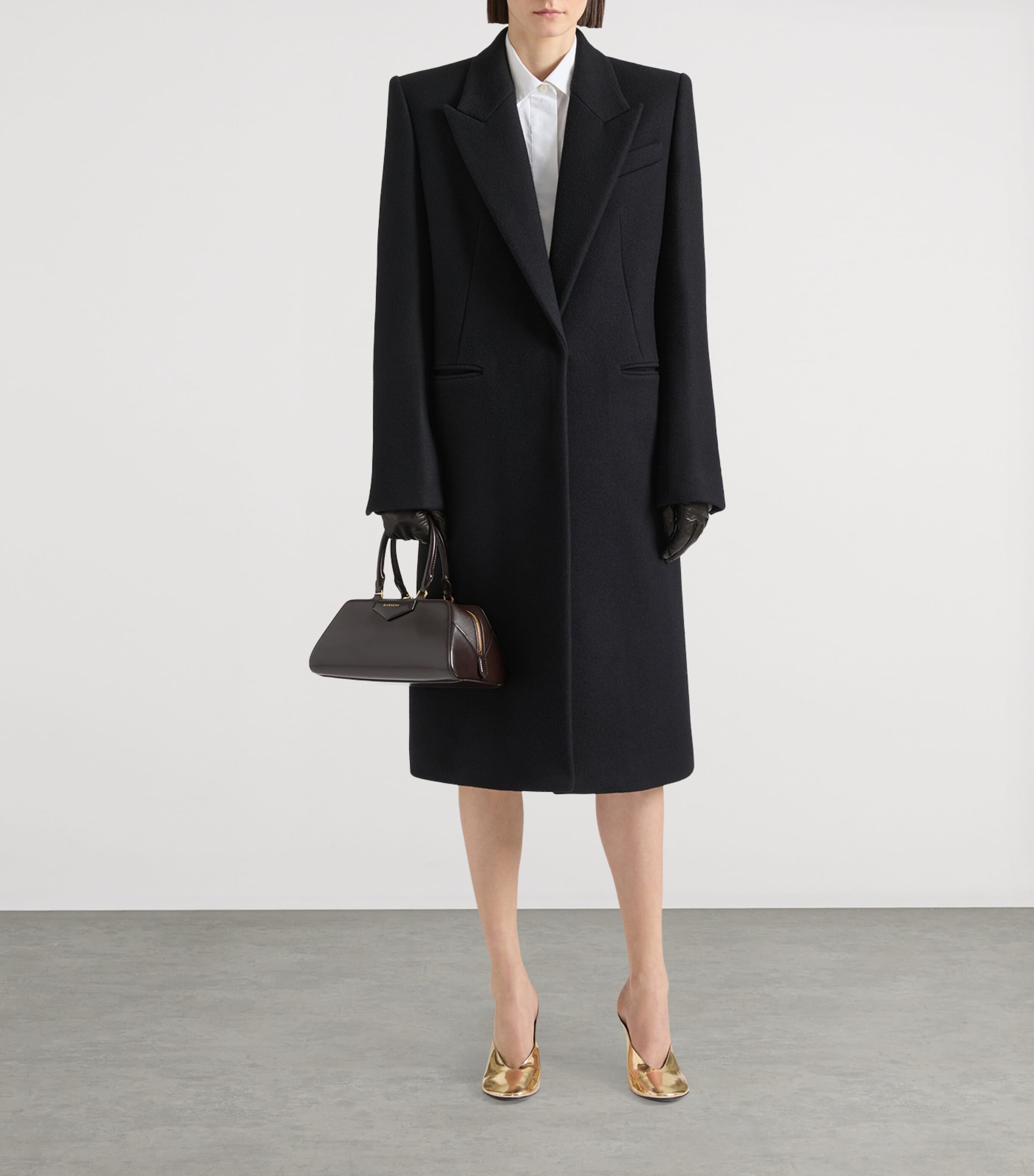 Wool Overcoat BLACK Image 2