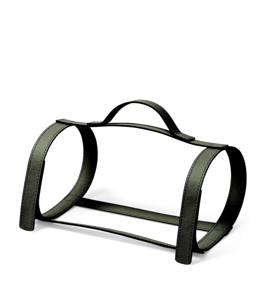 Frette Leather Otello Throw Holder Forest Green Image 2