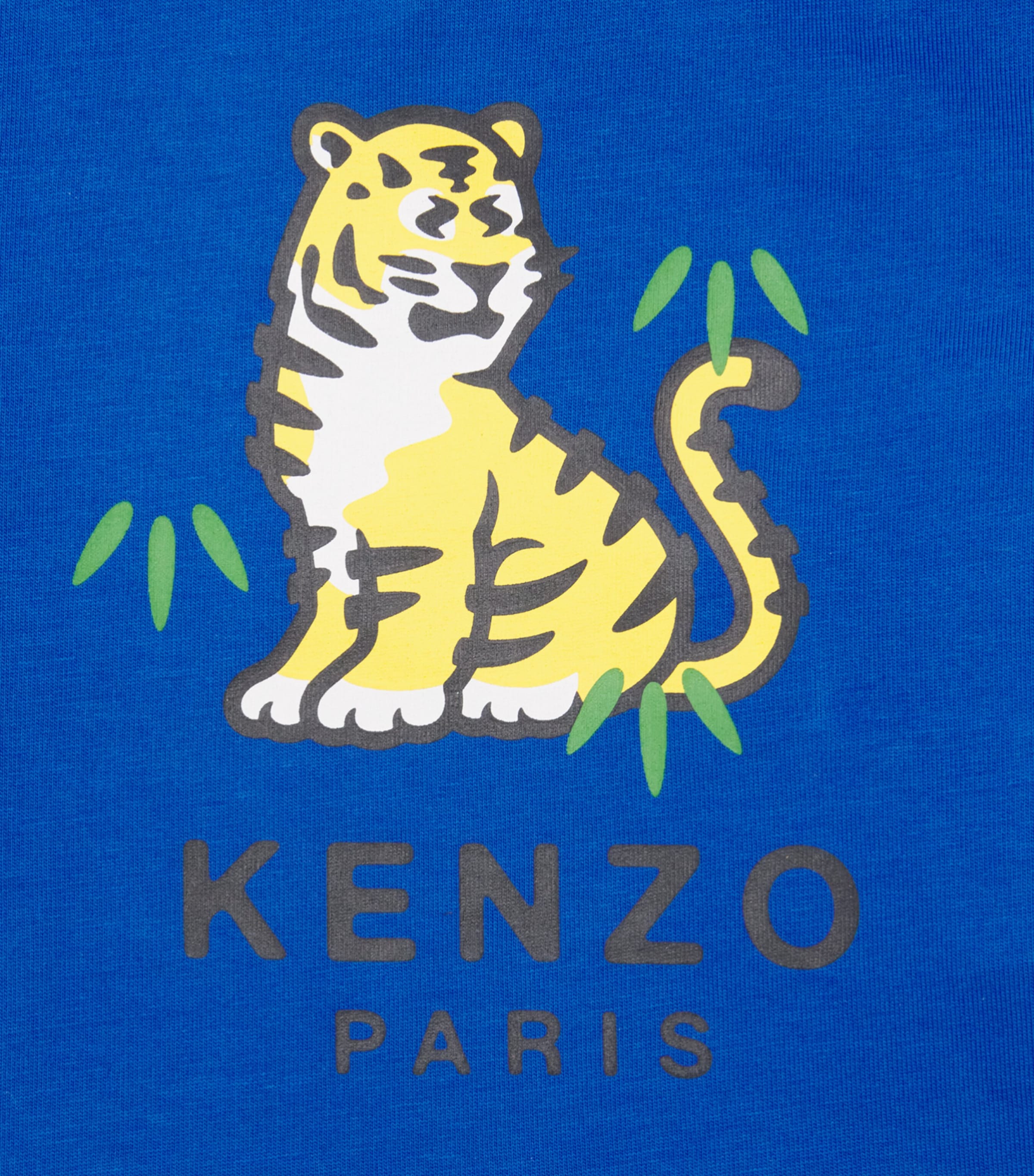 Kenzo Kids Cotton Cartoon Tiger Logo T-Shirt and Shorts Set (6 Months-4 Years) Blue Image 3