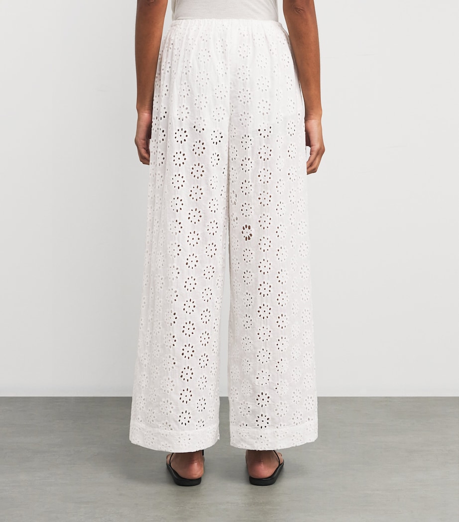 Cotton Bonfire Trousers WHITE EYELET WHEY Image 4