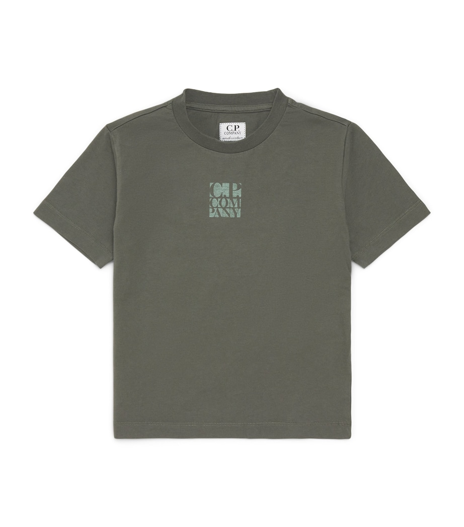 Cotton Logo Graphic T-Shirt (4-14 Years) 31233 - GRAPE GREEN Image 1