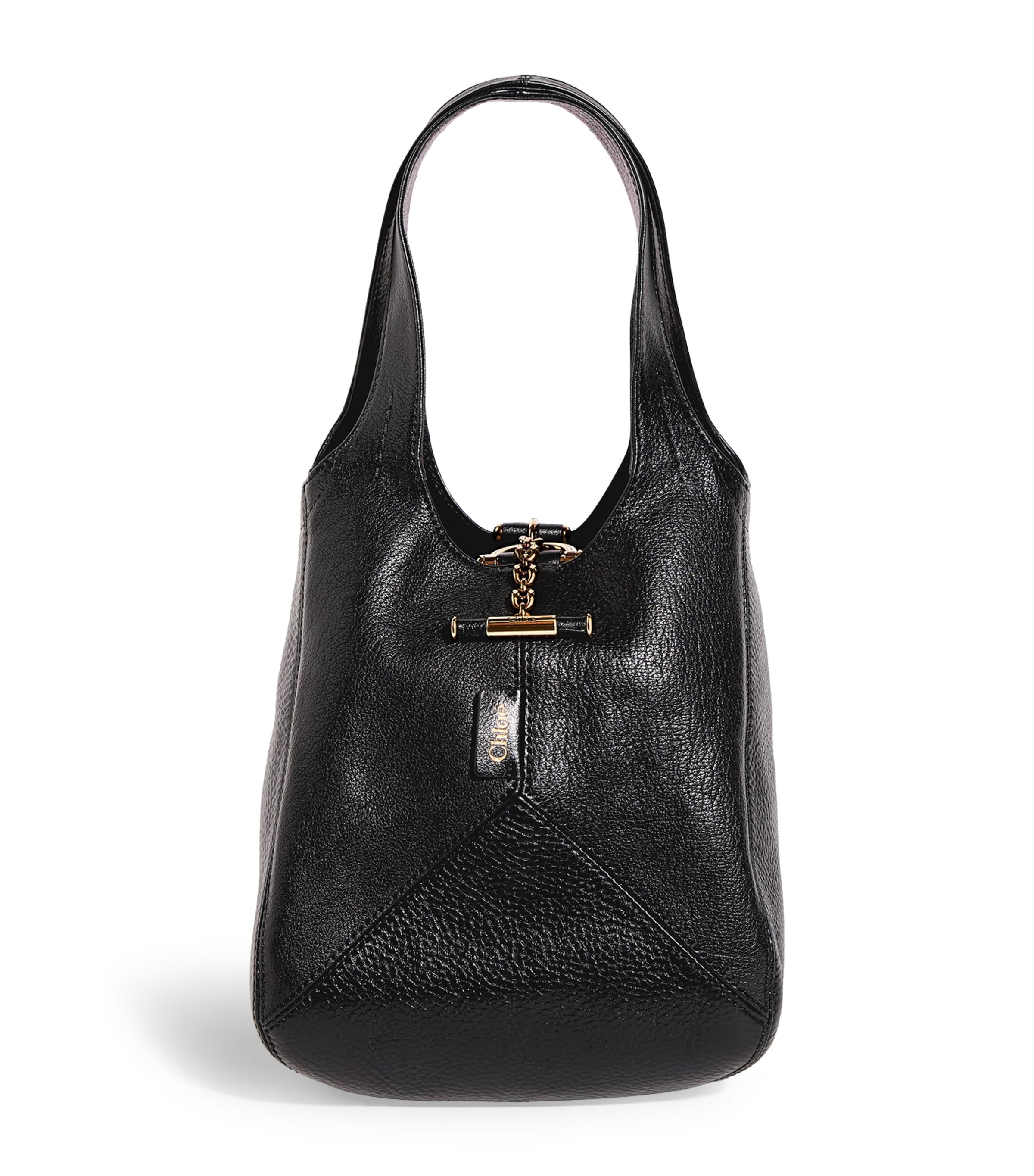 Chloé Balloon Small Grained Leather Bag In Black