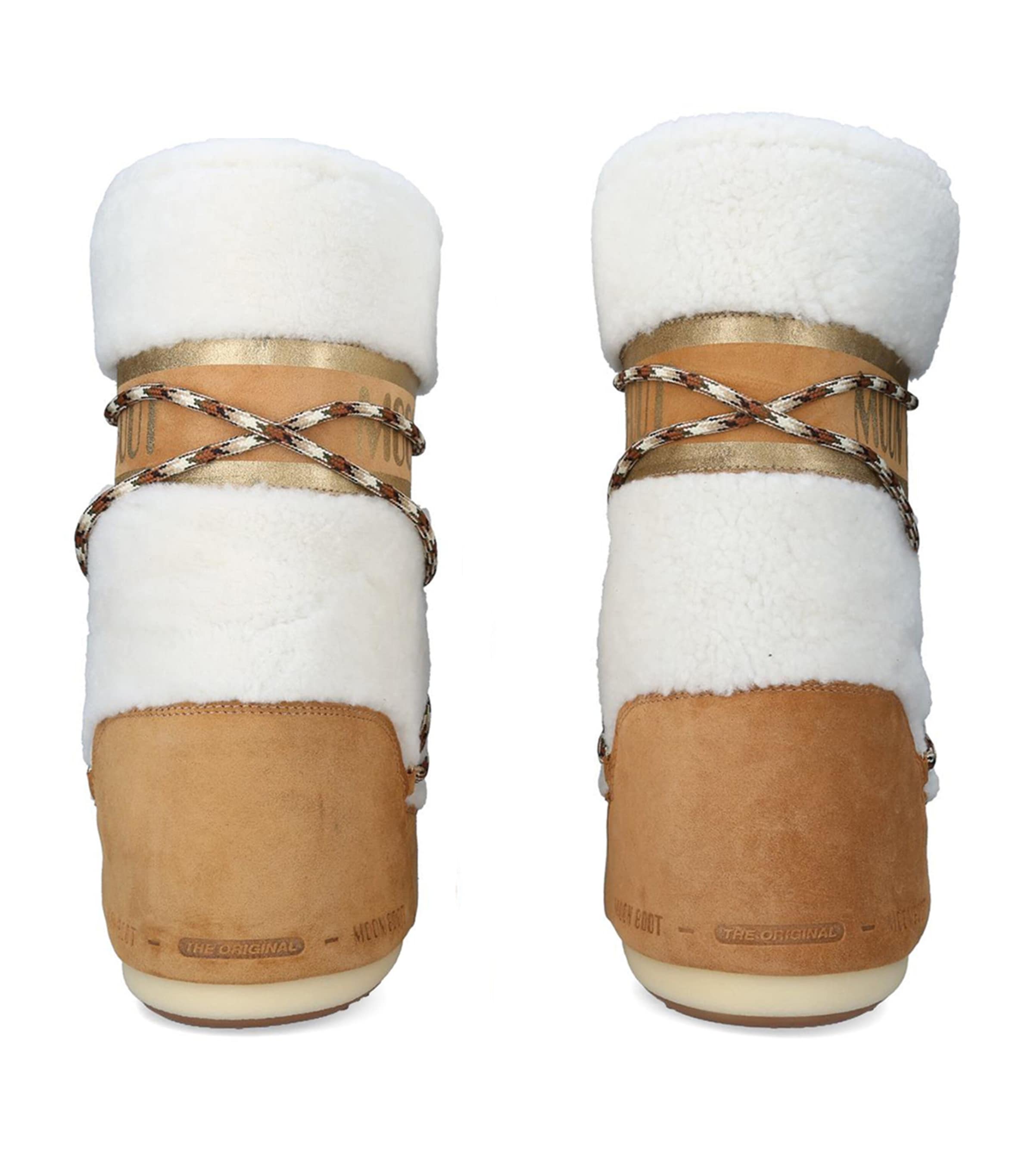 Shearling Icon Moon Boots TAN COMB Image 2