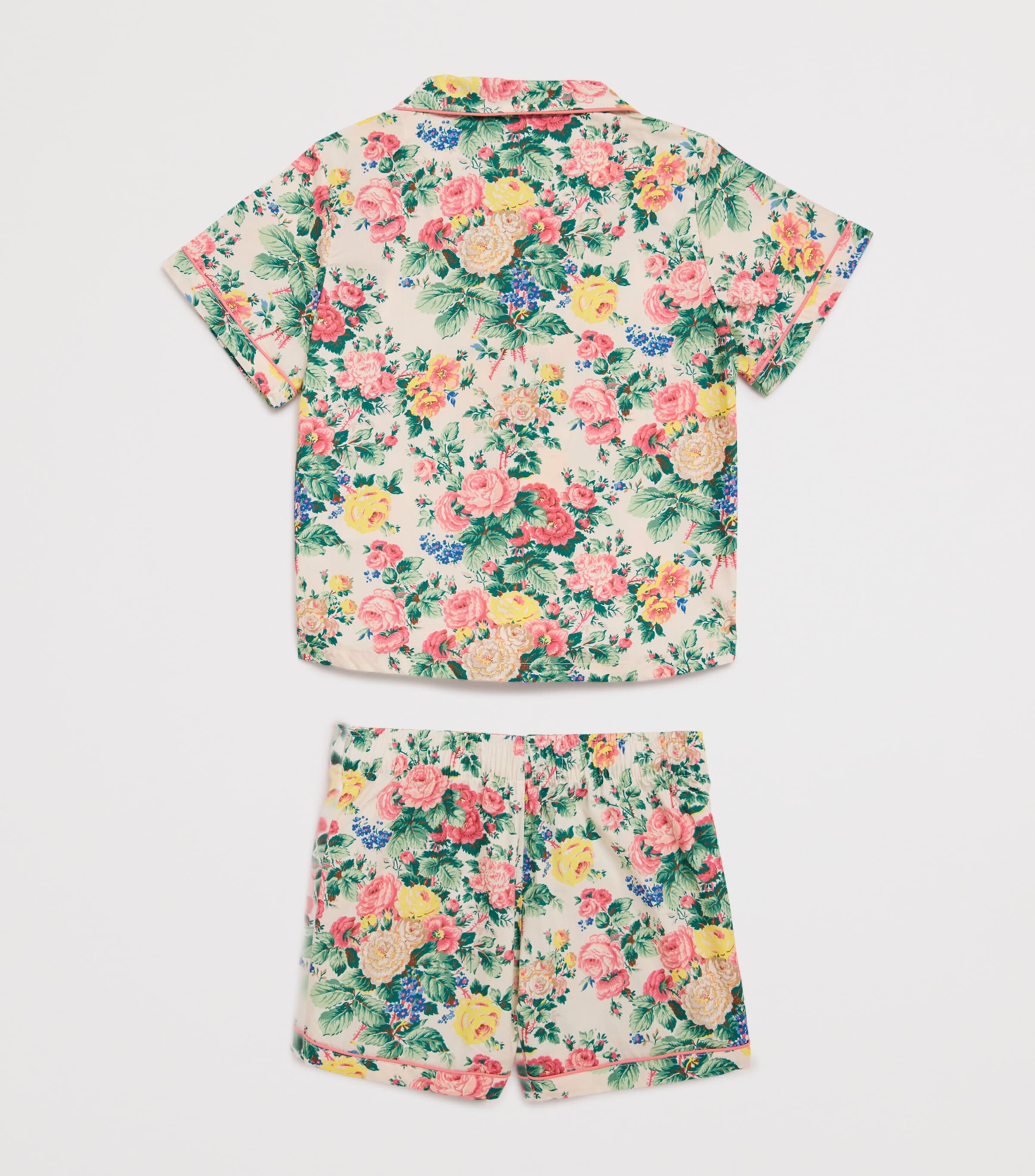 Cotton Shirt and Shorts Set (7-14 Years) E69 MULTI Image 2