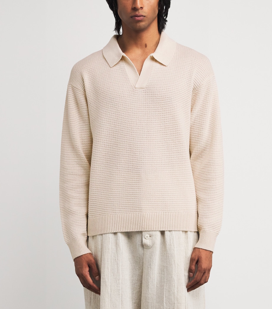 Wool-Silk Open Collar Sweatshirt WRWH Image 3