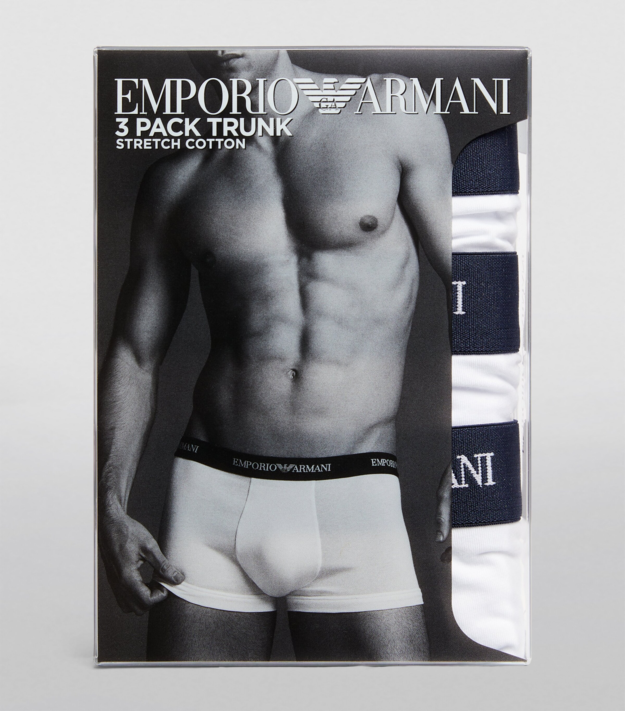 Stretch-Cotton Trunks (Pack of 3) 00110 WHITE Image 4